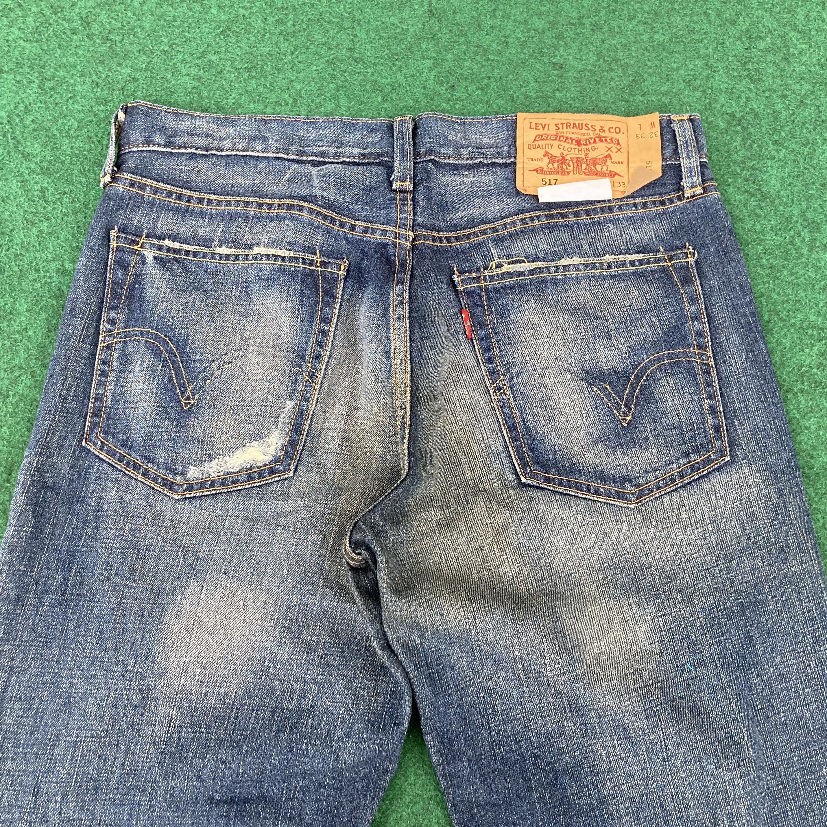 Levi's Vtg Levis 517 Denim Bootcut Flared Jeans Size US 31 - 9 Thumbnail
