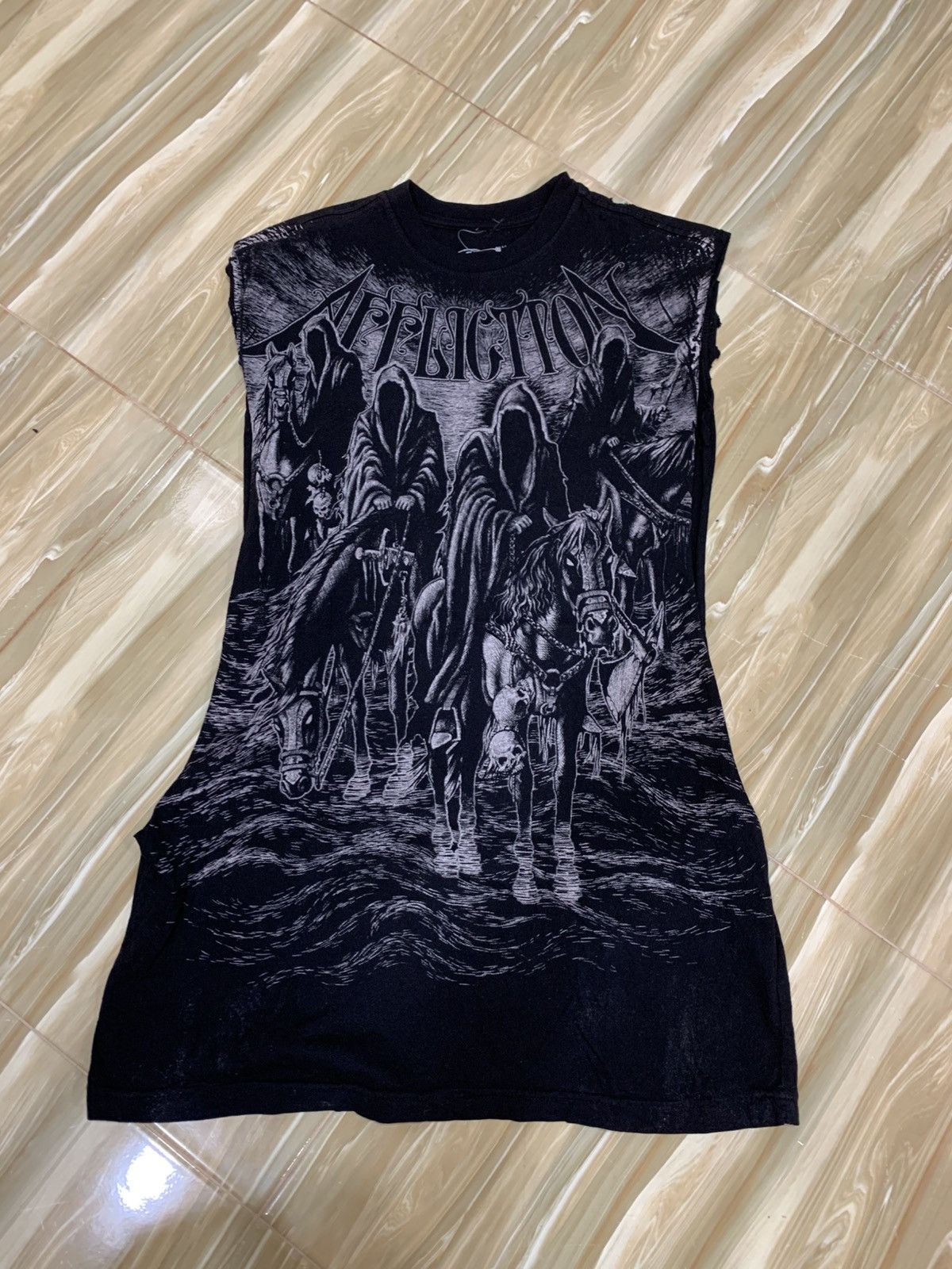 Affliction Vintage Y2K Affliction Distress Sleeveless Size US M / EU 48-50 / 2 - 1 Thumbnail