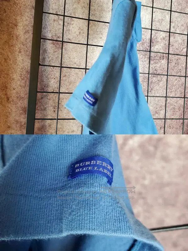 Burberry Burberry Blue Cotton Logo Short-Sleeve T-Shirt. Size M / US 6-8 / IT 42-44 - 7 Thumbnail