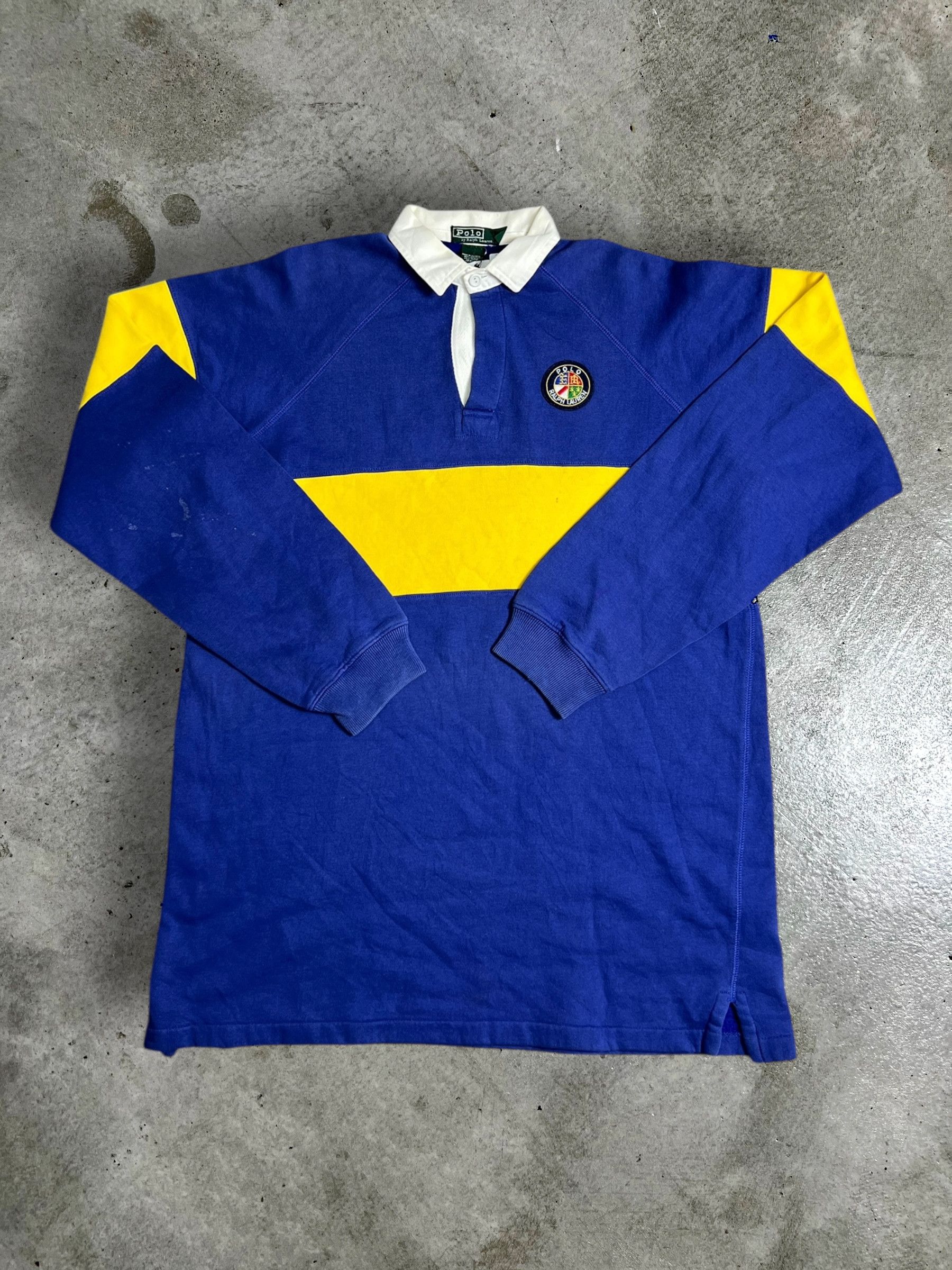 Polo Ralph Lauren VTG Polo Ralph Lauren Cookie Logo Rugby Shirt (XL) JKA320 Size US XL / EU 56 / 4 - 1 Thumbnail