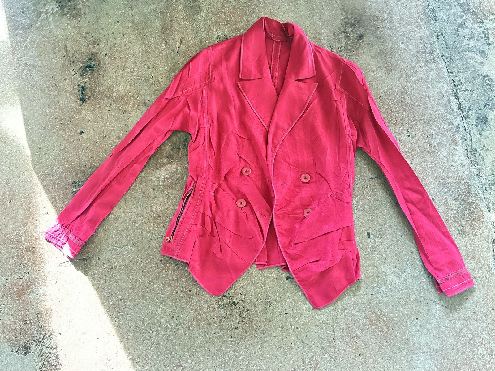 Marithe + Francois Girbaud Marithe Francois Girbaud cropped pink blazer jacket Size S / US 4 / IT 40 - 1 Thumbnail