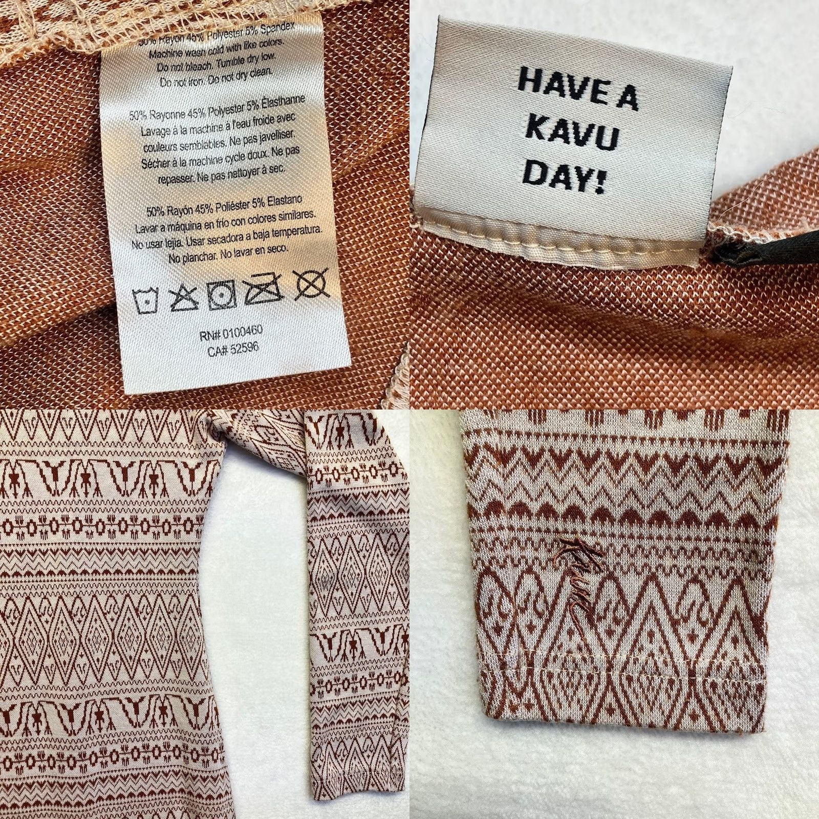 KAVU KAVU Sweater Womens XXS Brown Fair Isle Mini Dress Tan Size Side Button Accents Size XXS / US 00 / IT 34 - 8 Thumbnail