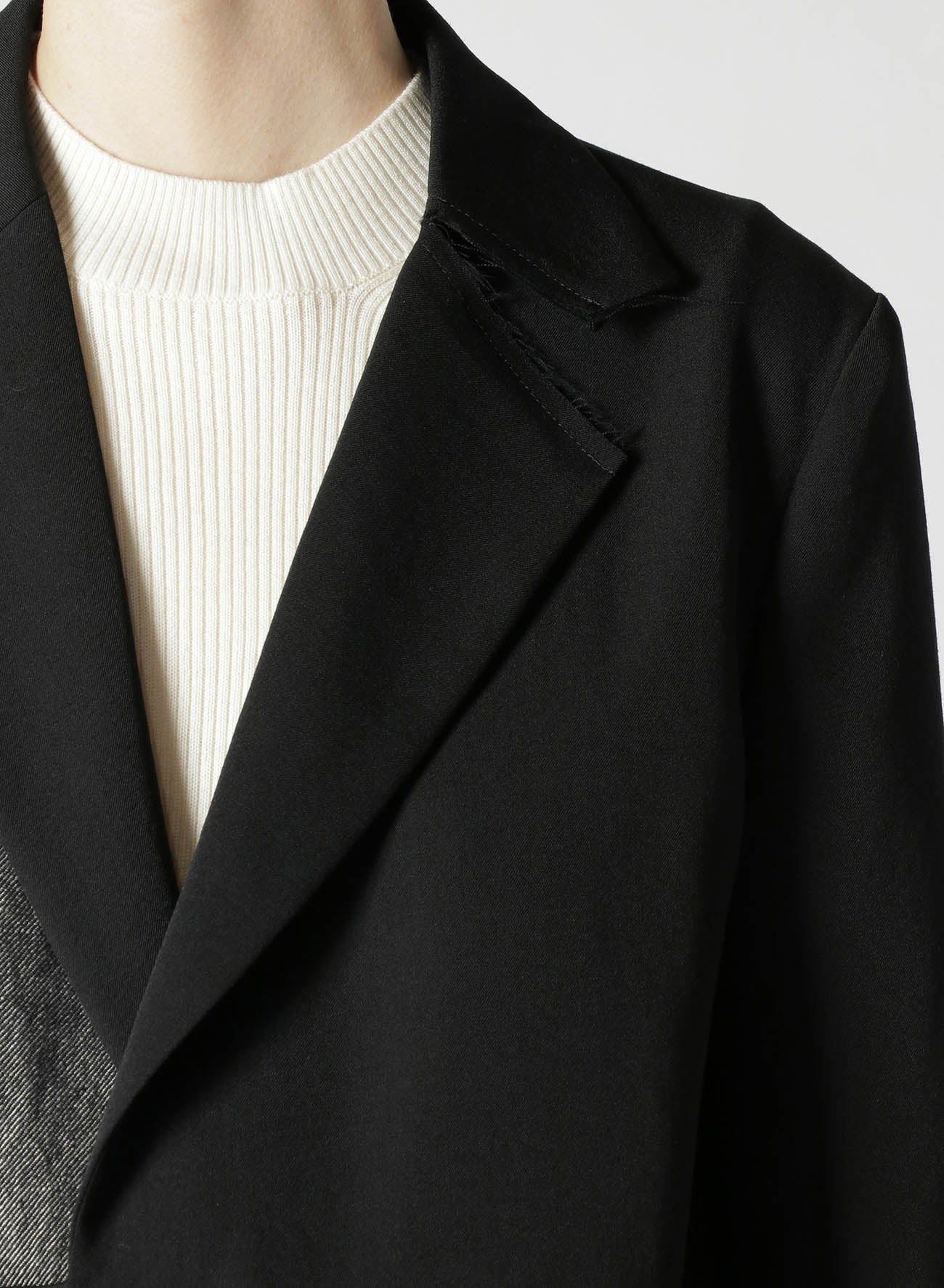 Yohji Yamamoto $1165 NWT Yohji Yamamoto Y's Gabardine Asymmetric Jacket Size US M / EU 48-50 / 2 - 7 Thumbnail