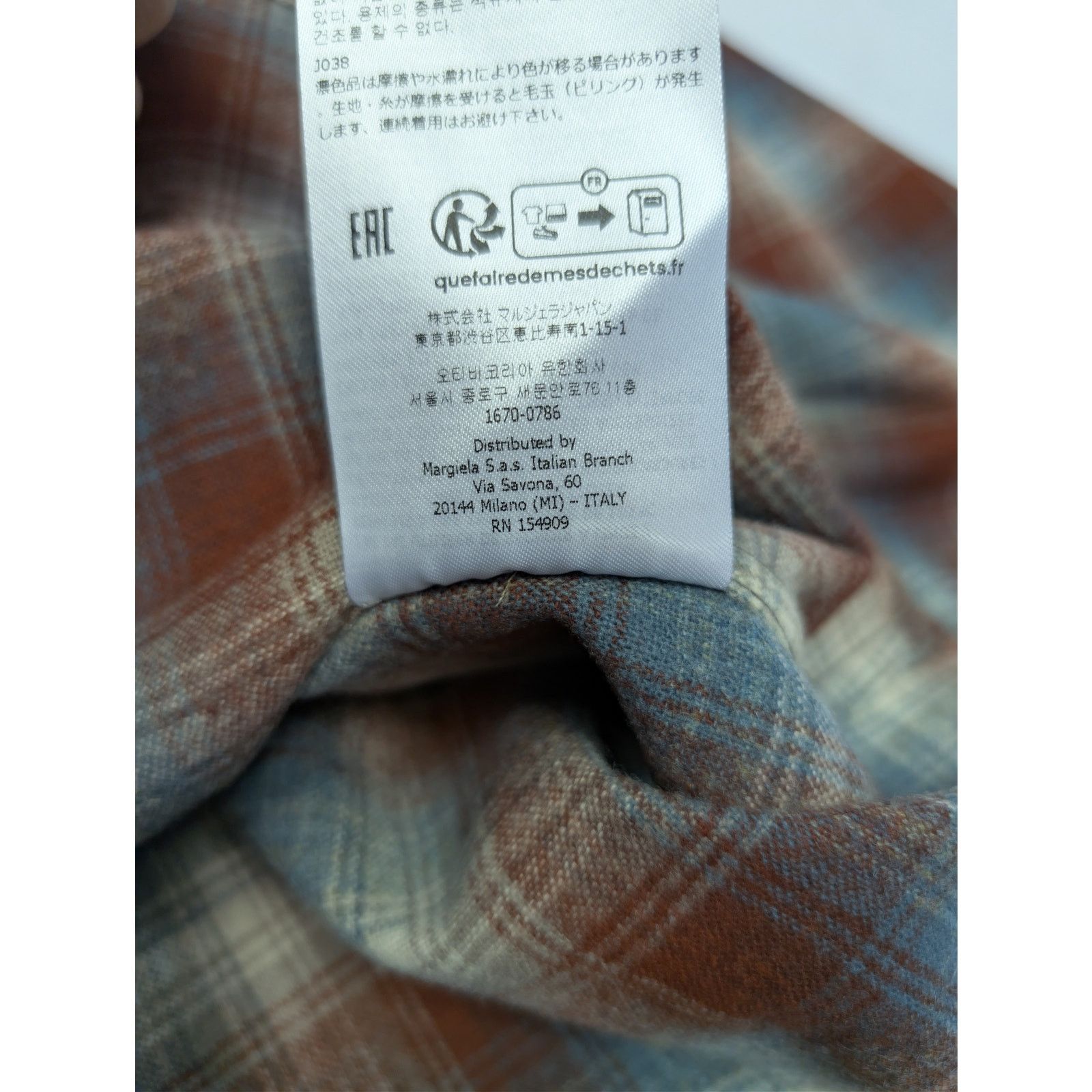 Maison Margiela × Pendleton o1rshd1 Pendleton Checked Wool Button up Shirt in Rust Size US S / EU 44-46 / 1 - 22 Thumbnail