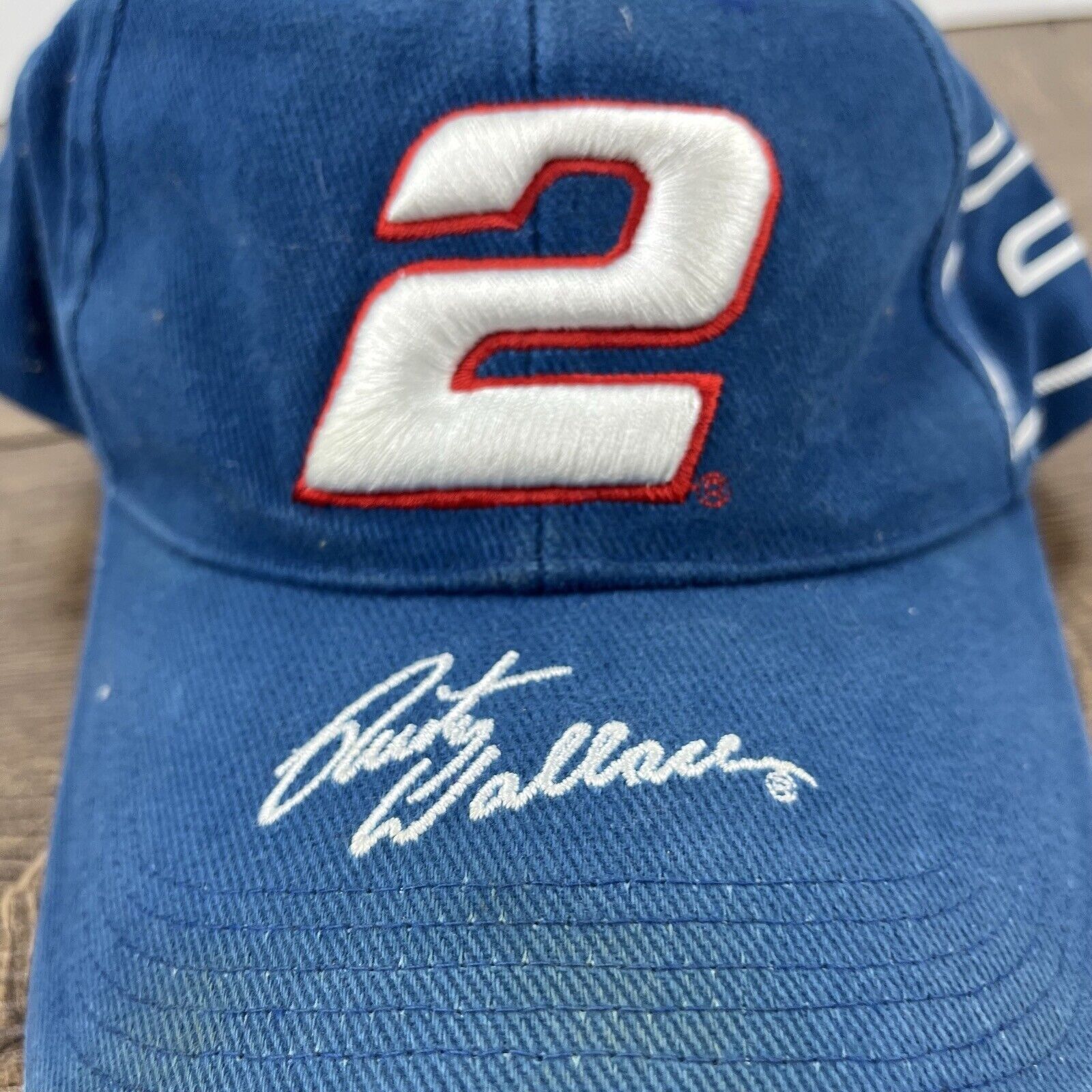 Other Rusty Wallace #2 Car Hat NASCAR Blue Adjustable Hat Blue Adu Size ONE SIZE - 8 Thumbnail