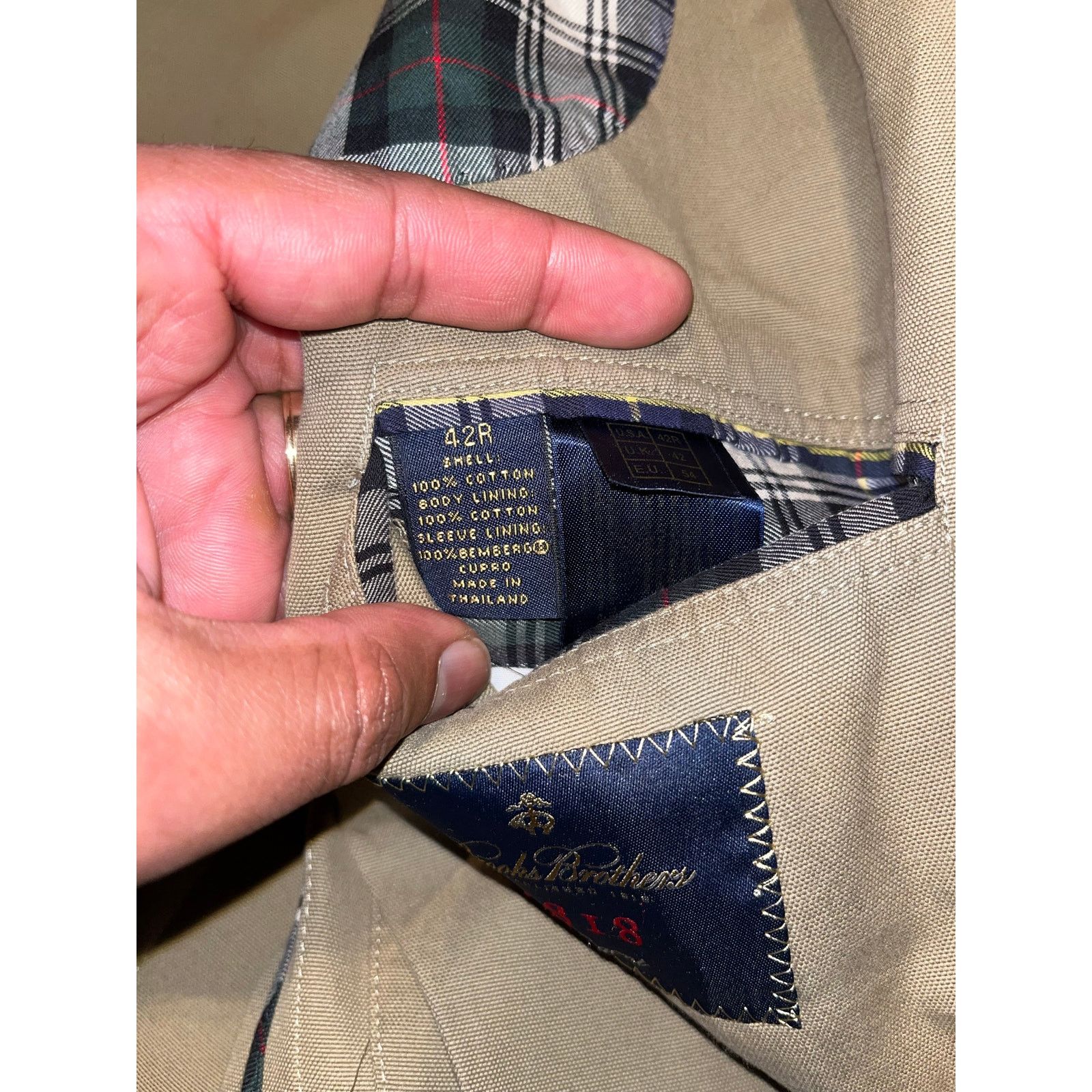 Brooks Brothers Brooks Brothers - 1818 Regent Blazer / 42R / Tan Size 42R - 6 Thumbnail