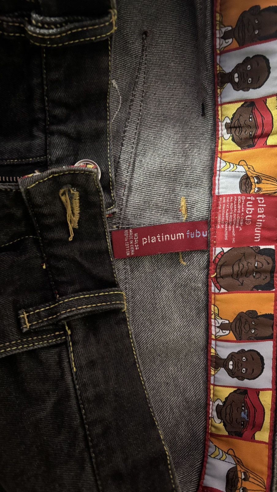 Fubu Rare Vintage Fat Albert Platinum FUBU baggy Jeans Size US 34 / EU 50 - 5 Thumbnail