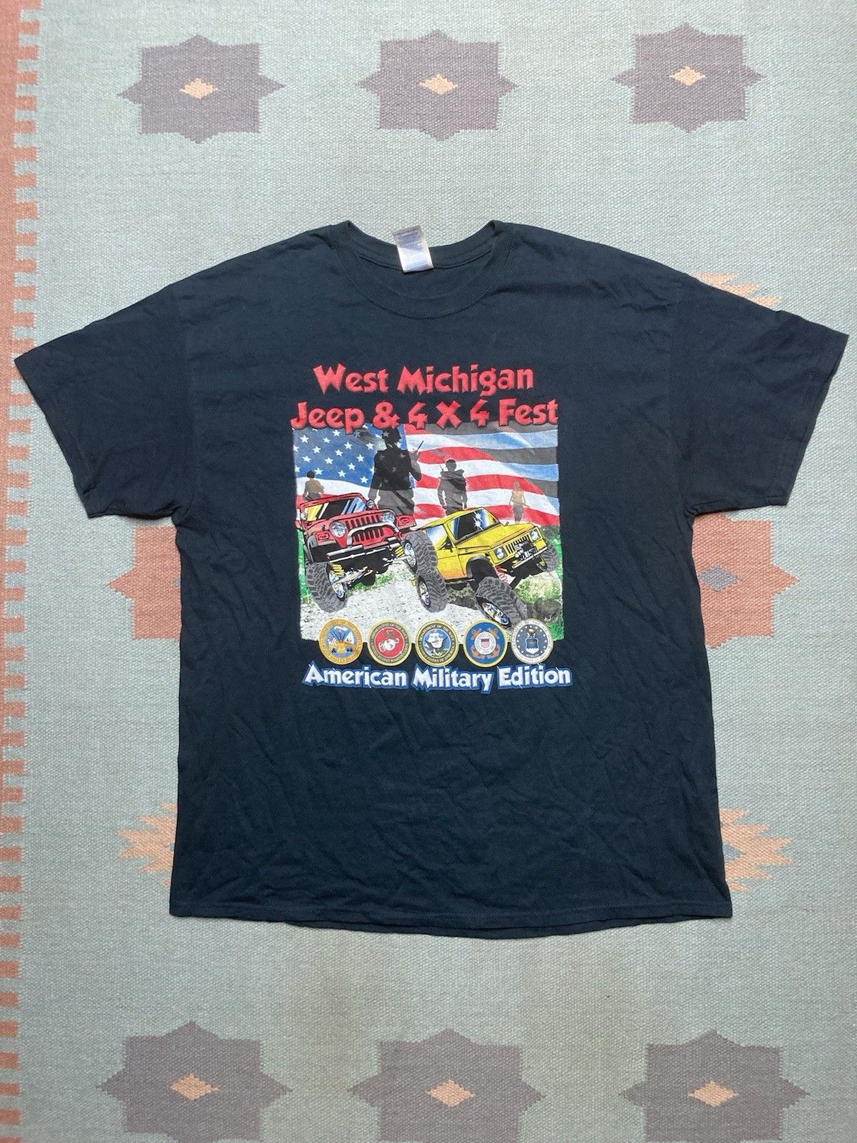 Vintage vtg t shirt west Michigan Jeep 4x4 fest military offroad XL Size US XL / EU 56 / 4 - 1 Thumbnail