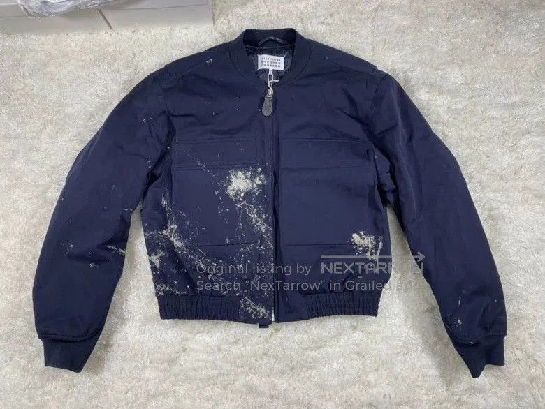 Maison Margiela Maison Margiela Navy Paint Spatter Bomber Jacket. Size US M / EU 48-50 / 2 - 3 Thumbnail