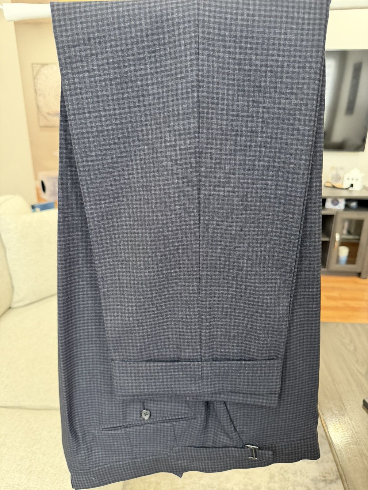 Tom Ford TOM FORD -navy/ grey Gingham Size 46R - 4 Thumbnail