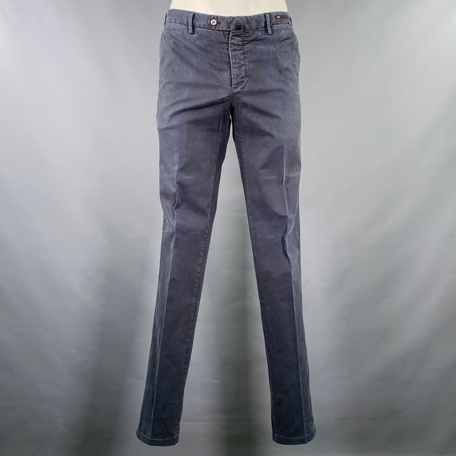 Other PT01 Size 36 Blue Grey Cotton Blend Chino Casual Pants Size US 36 / EU 52 - 1 Thumbnail