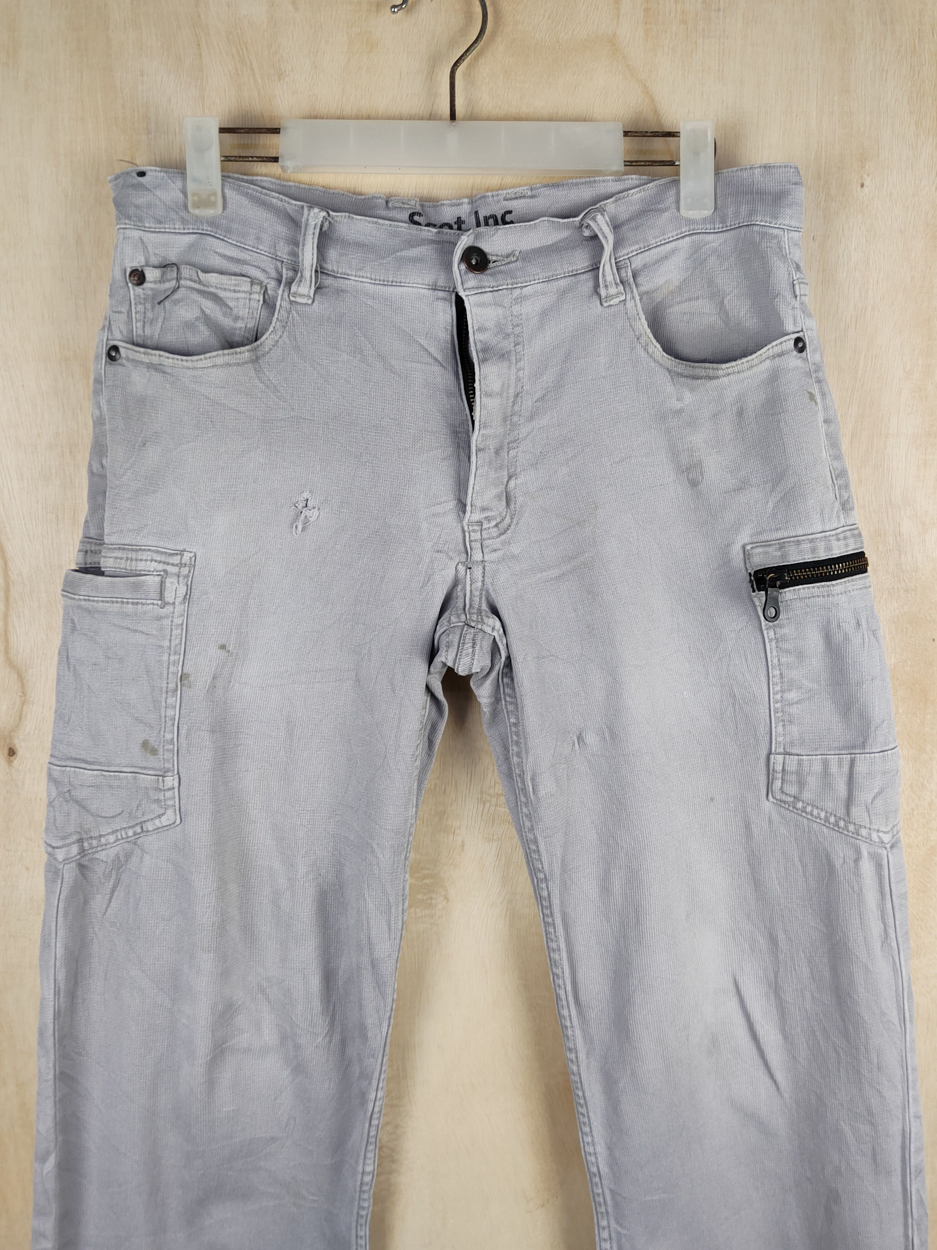 Japanese Brand Scot.inc Gray Distressed Ripped Jeans #S2438 Size US 31 - 2 Thumbnail