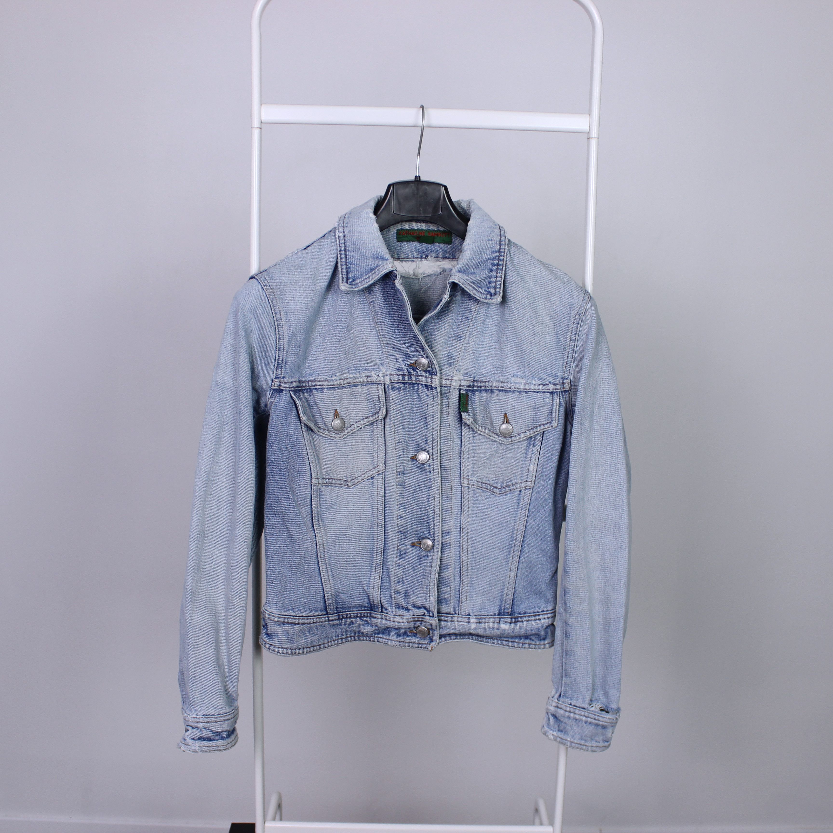 Katharine Hamnett London denim jacket women XS S blue