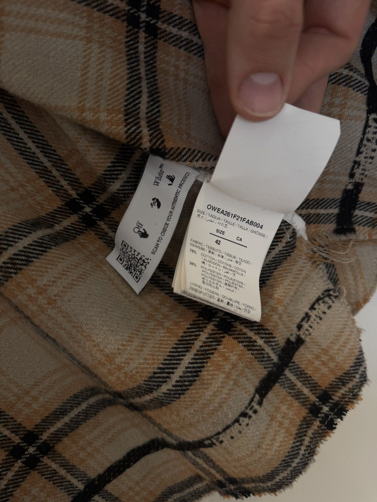 Off-White Off white flannel Size US XS / EU 42 / 0 - 5 Thumbnail