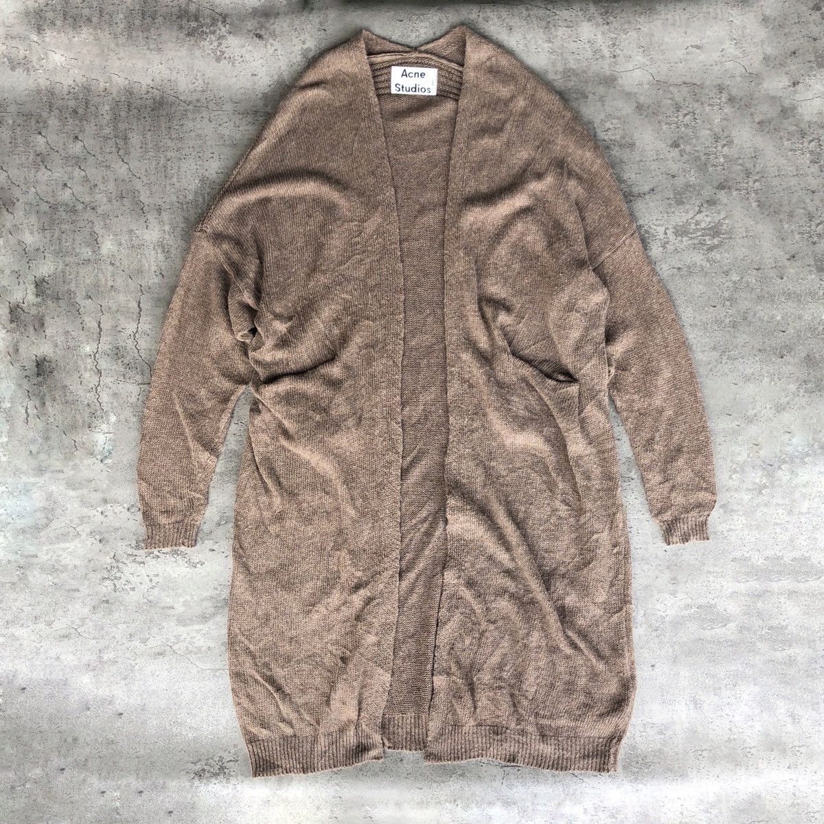 image of Acne Studios Delete Soon Long Cardigan Knitwear A/w2014 in Brown, Women's (Size XL)