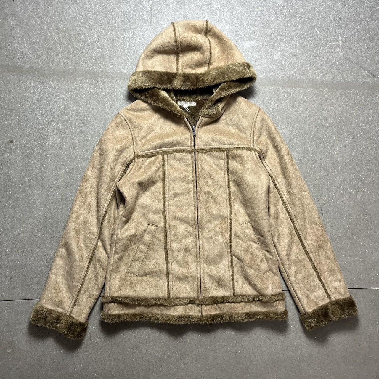 If Six Was Nine × Japanese Brand × Le Grande Bleu (L.G.B.) Romantic Mocha Faux Fur Hooded Jacket Size L / US 10 / IT 46 - 1 Thumbnail