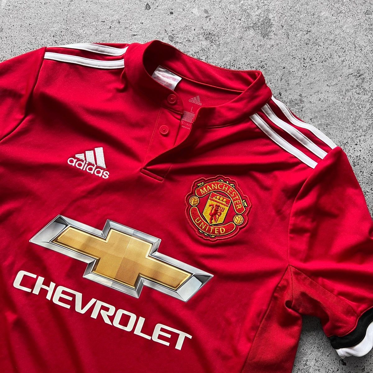 Adidas Adidas x FC Manchester United Boys Red Soccer Home Jersey Size US XS / EU 42 / 0 - 3 Thumbnail