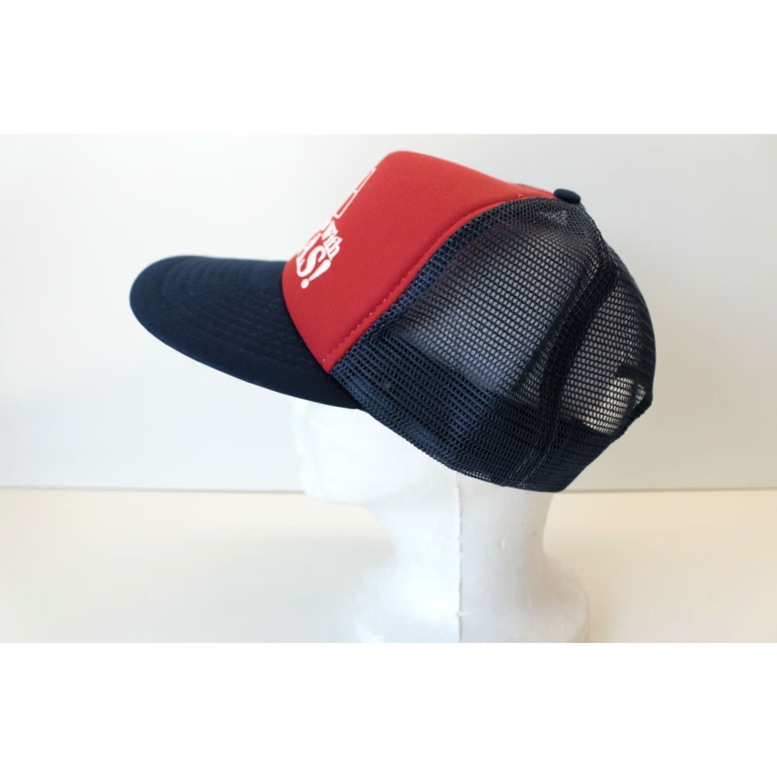 Vintage VINTAGE Otto Hat Adjustable Red Don Mess With Texas Trucker White Blue Flag Lone Star Size ONE SIZE - 3 Thumbnail