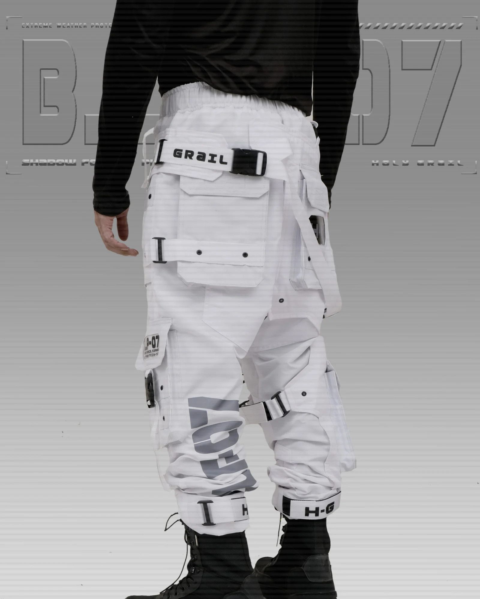Hi Tec H-G PRO-TECH-TOR "SHADOW FORCE" TECHWEAR CYBERPUNK HOLYGRAIL Size US 34 / EU 50 - 9 Thumbnail