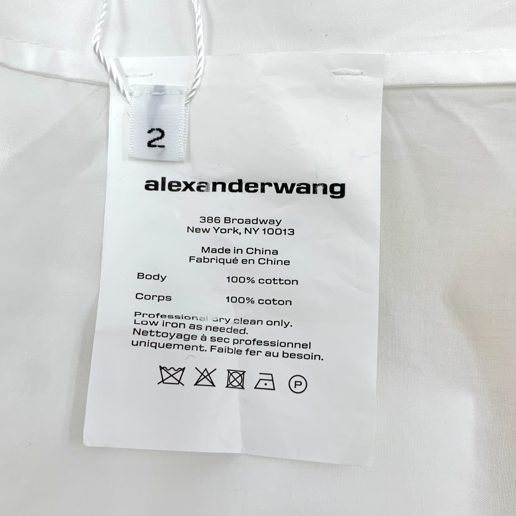 Alexander Wang Alexander Wang T White Cotton Off-The-Shoulder Lapel Single- Size XS / US 0-2 / IT 36-38 - 4 Thumbnail
