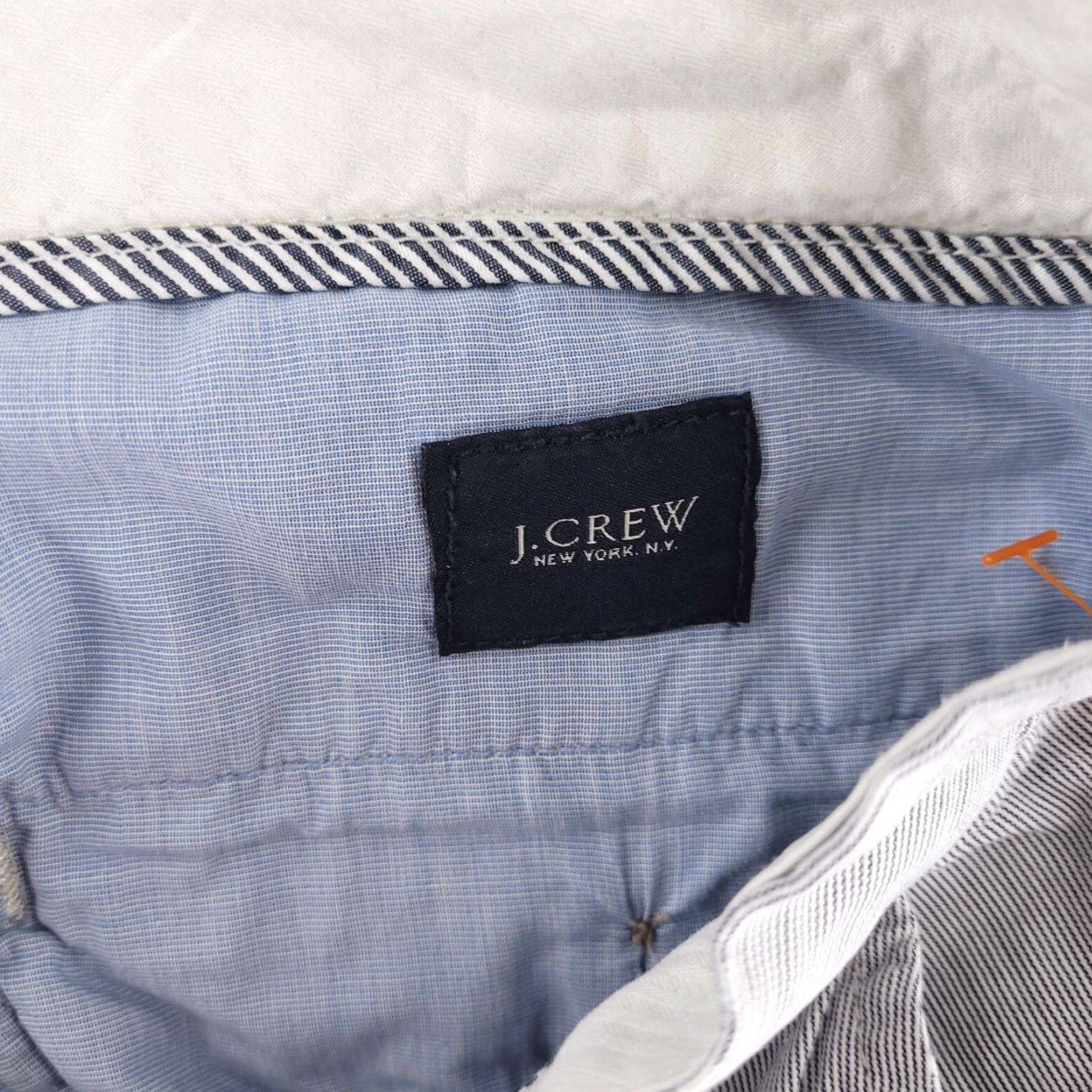 J.Crew J.CREW Club Shorts Mens 34 Blue White Stripe Chino Shirt? Size US 34 / EU 50 - 5 Thumbnail