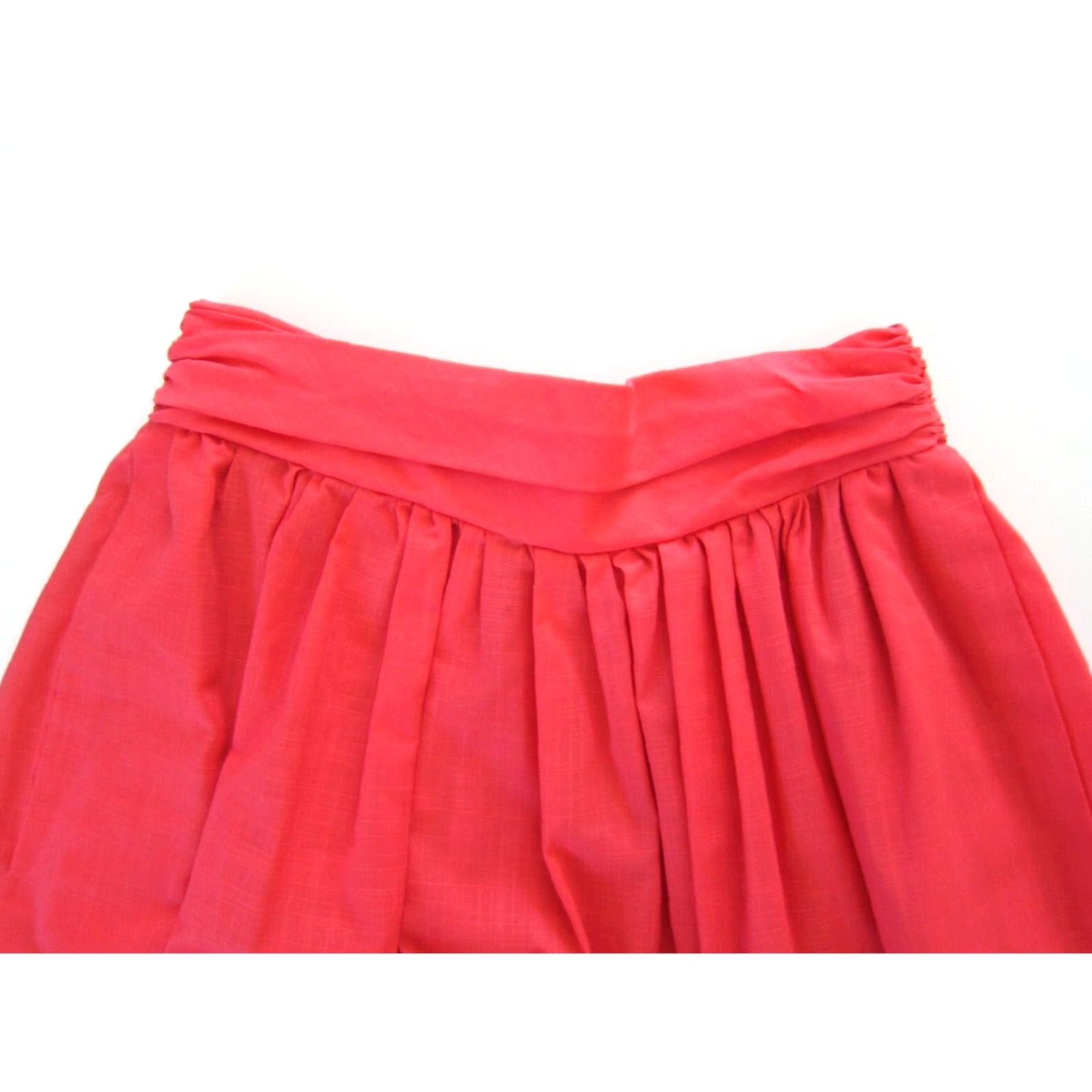 Vintage Vintage Handmade Pink Ruched Floral Embroidered Pocket High Rise Midi Skirt S Cool? Size 28" / US 6 / IT 42 - 7 Thumbnail