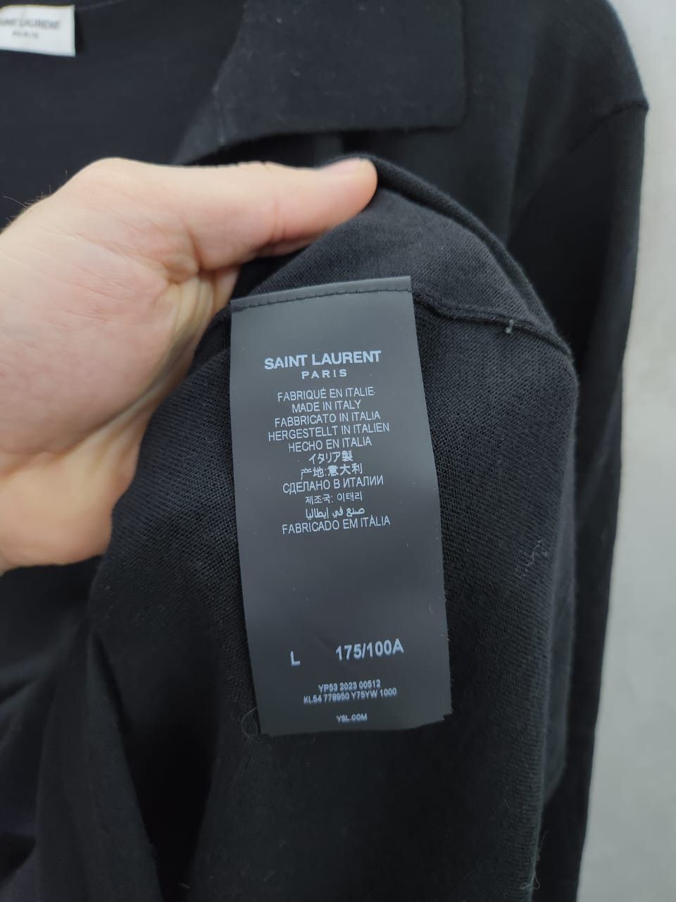 Saint Laurent Paris Saint Laurent Paris Black Italy Polo Shirt Size US L / EU 52-54 / 3 - 9 Thumbnail