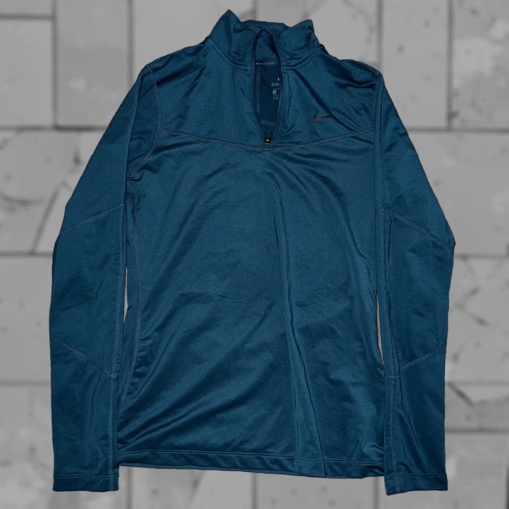 Nike Nike Teal Half Zip Pullover Womens S Regular Zip Pullover Activewear Blue 90s? Size S / US 4 / IT 40 - 1 Thumbnail