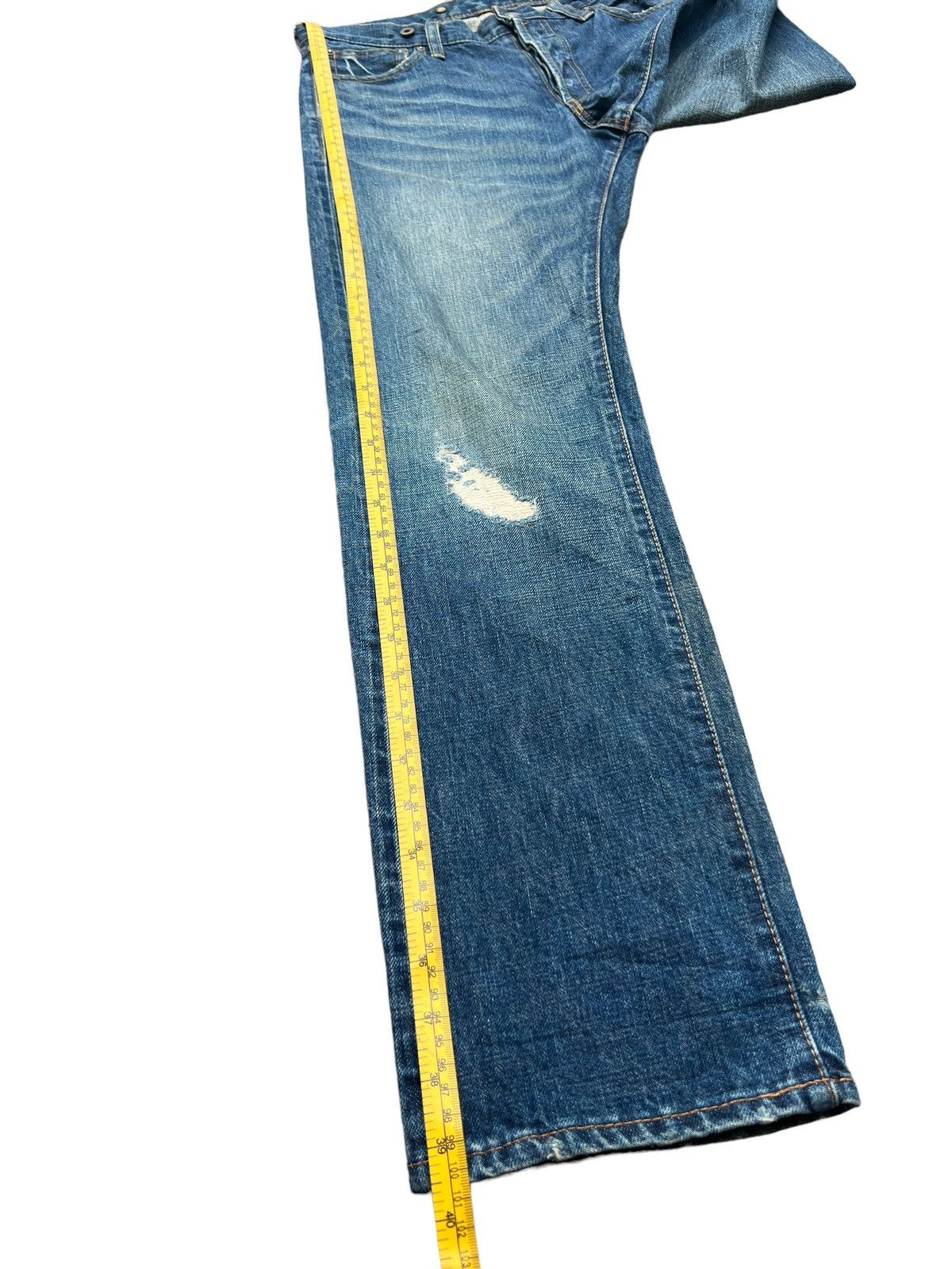 Japanese Brand × Journal Standard Journal Standard Selvedge Distressed Patchwork Jeans 31x30 Size US 31 - 14 Thumbnail