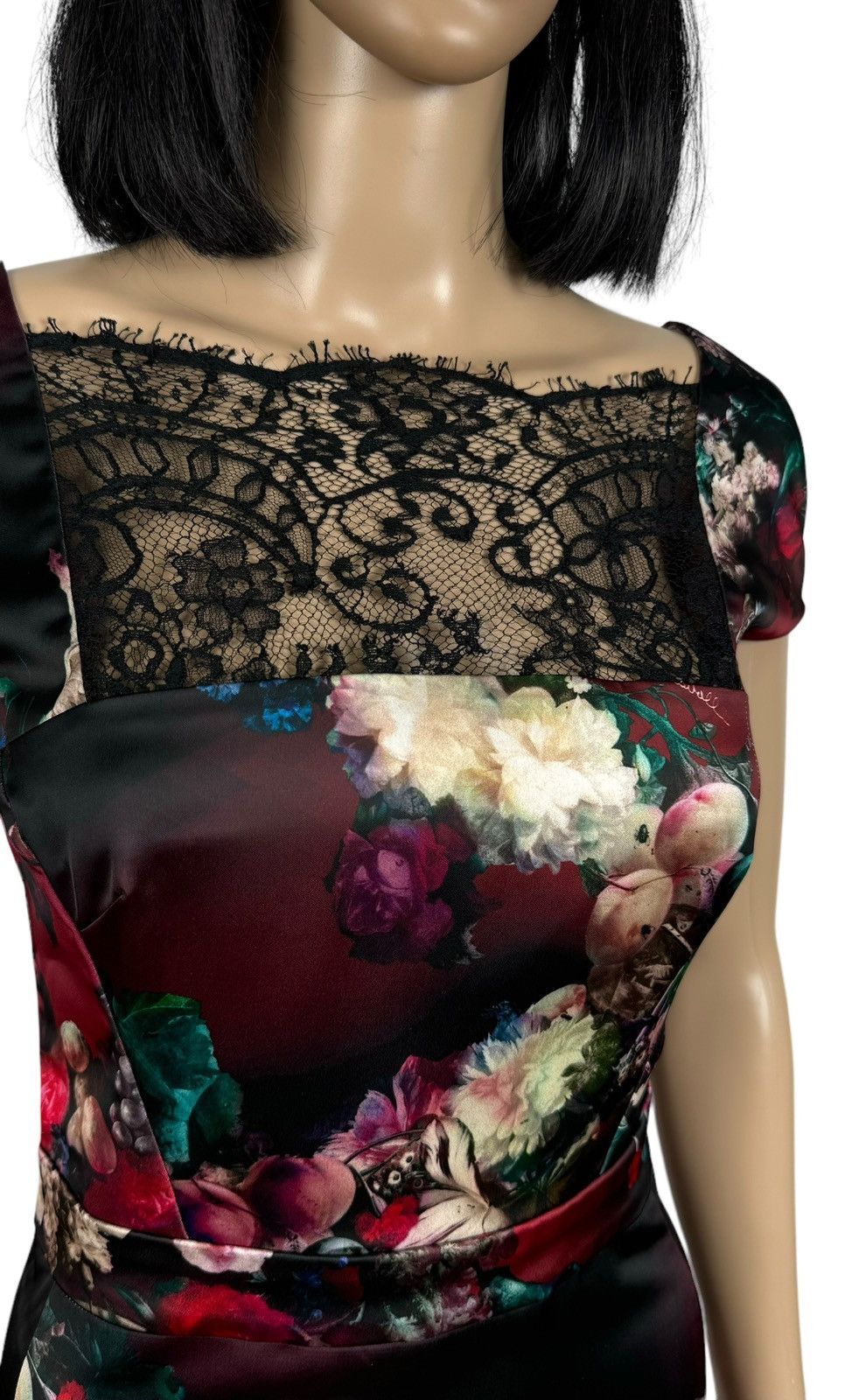 Just Cavalli JUST CAVALLI Satin Dress Floral/Fruit size 40 Size S / US 4 / IT 40 - 7 Thumbnail