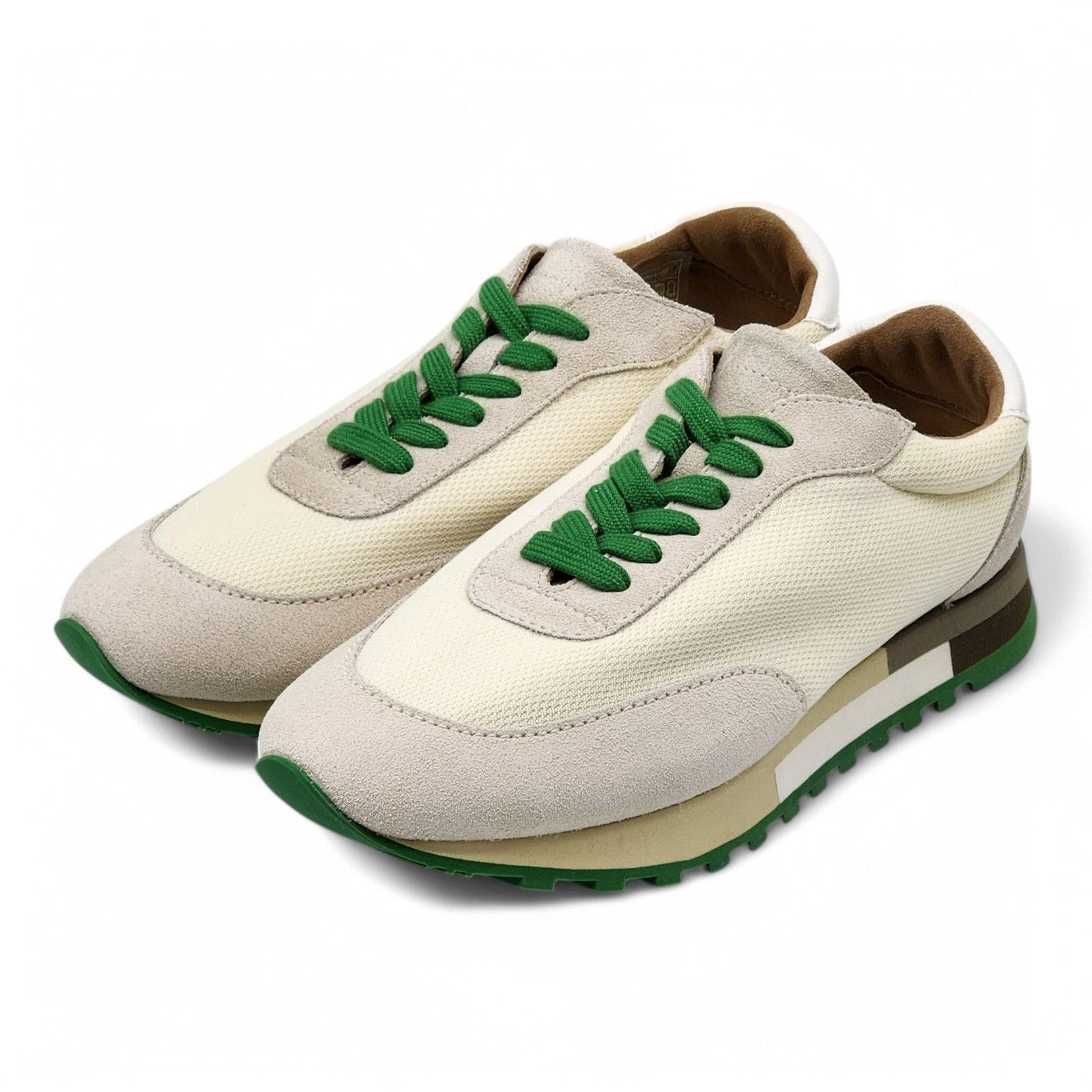 The Row Owen Runner Sneakers - Mesh & Suede - Beige/Green 35.5 Size US 5.5 / IT 35.5 - 1 Thumbnail