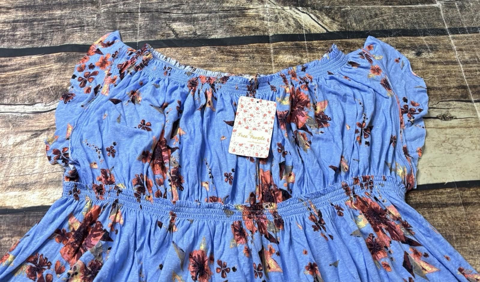 Other Free People We The Free Top Women Medium Floral Linen Blend Size M / US 6-8 / IT 42-44 - 4 Thumbnail