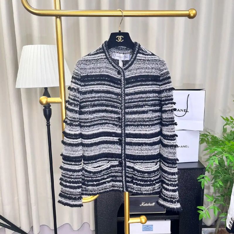 Dior Dior Gray Women's Cardigan 0089 Size S / US 4 / IT 40 - 1 Thumbnail