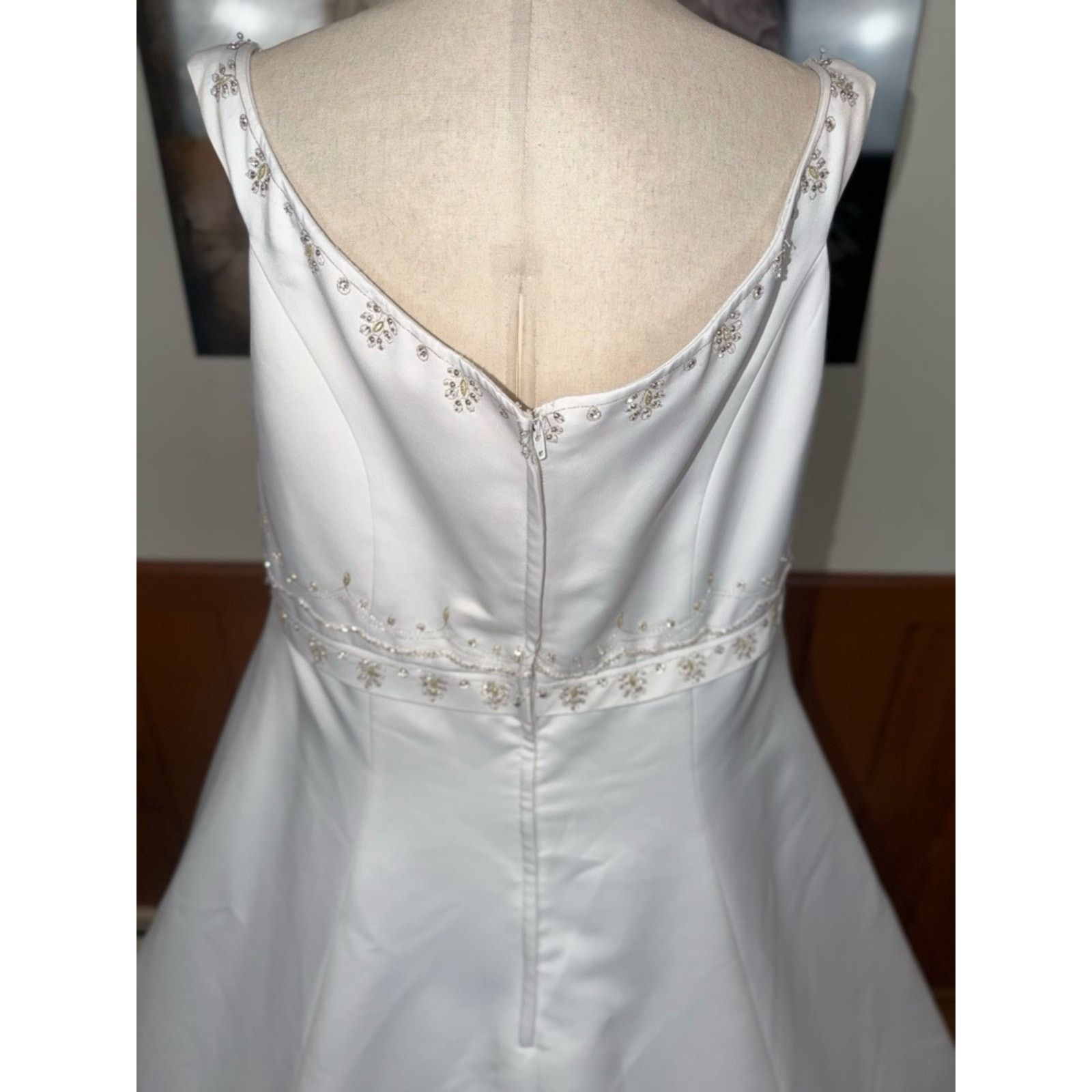 Vintage Gorgeous Vintage 90s Ginza Satin Wedding Gown Size 3XL / US 20-22 - 6 Thumbnail