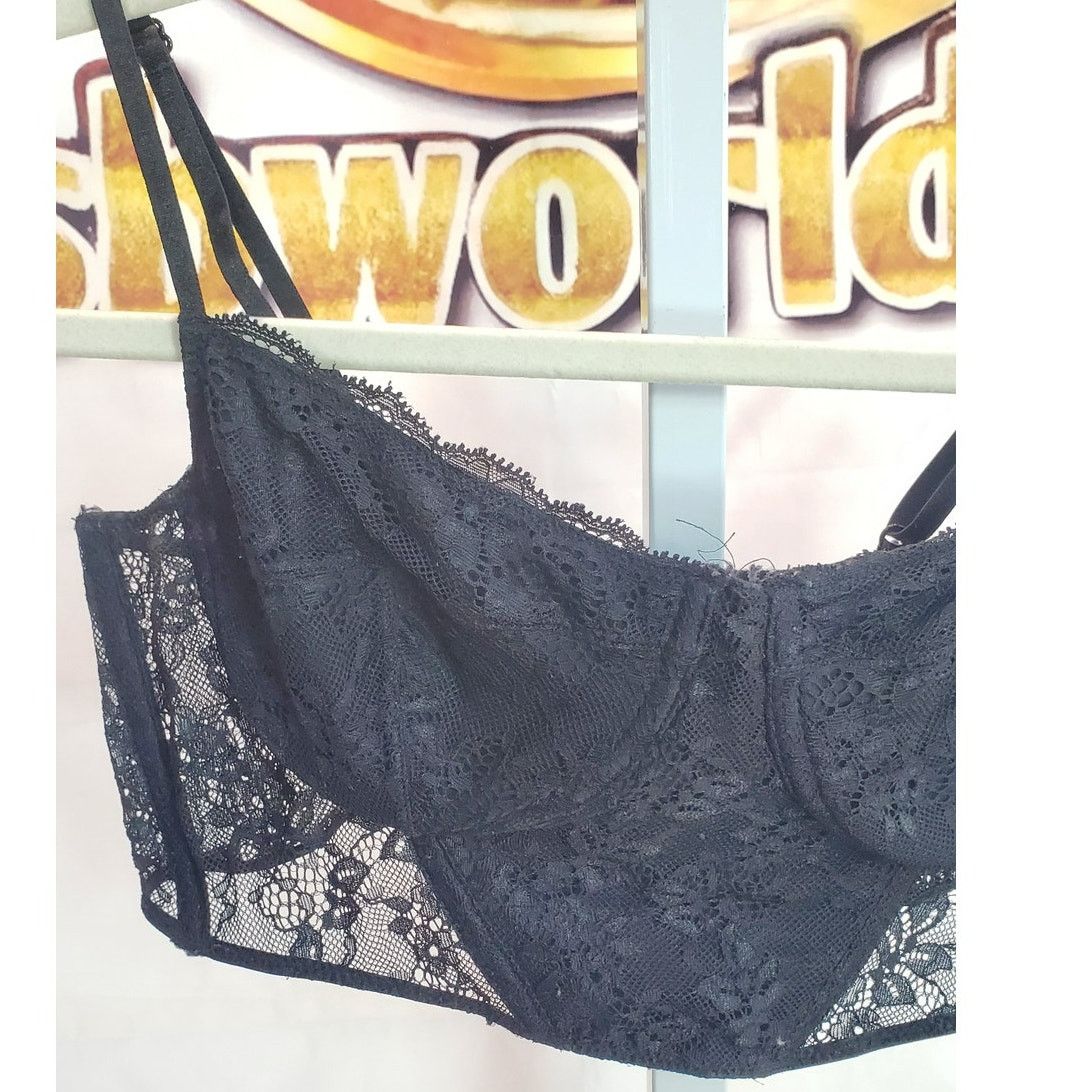 Stradivarius Stradivarius Black Lace Bustier Corset Top Size L Size ONE SIZE - 7 Thumbnail