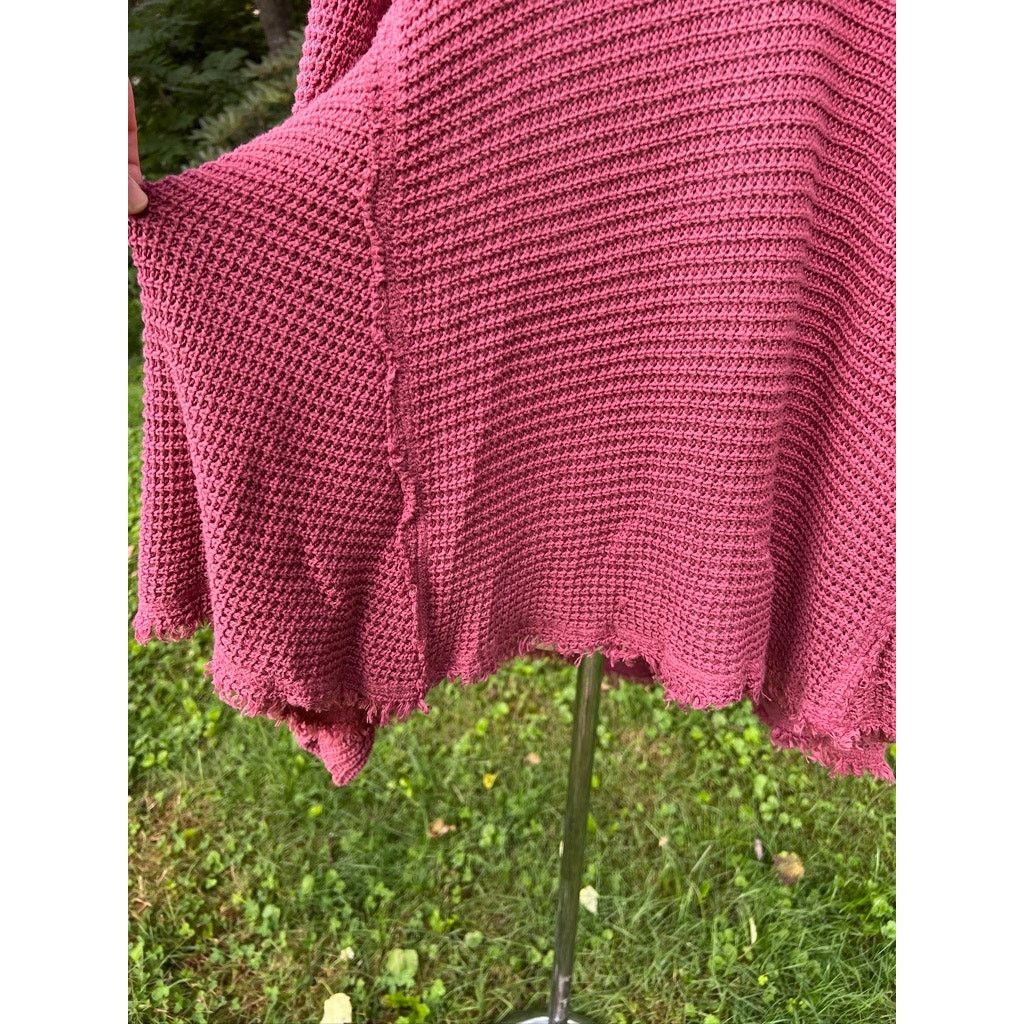 Free People Free People Moonshine Waffle Knit Sweater S Dark Mauve Rose Size S / US 4 / IT 40 - 2 Thumbnail