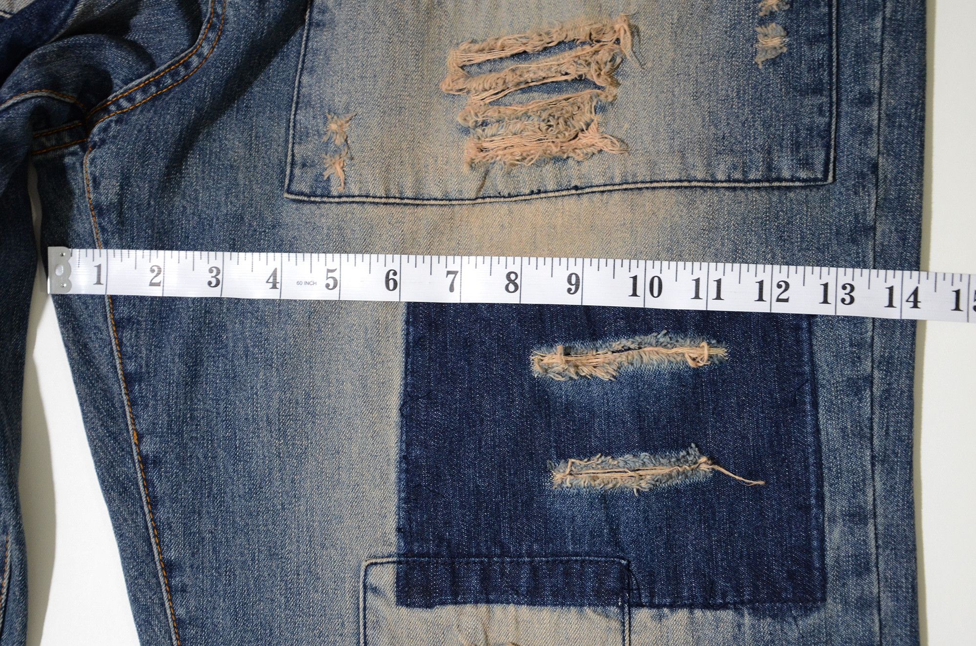 Phat Farm [Stain on buttock] Loose Fit Scratches & Patches 90s Hiphop Size US 34 / EU 50 - 16 Thumbnail