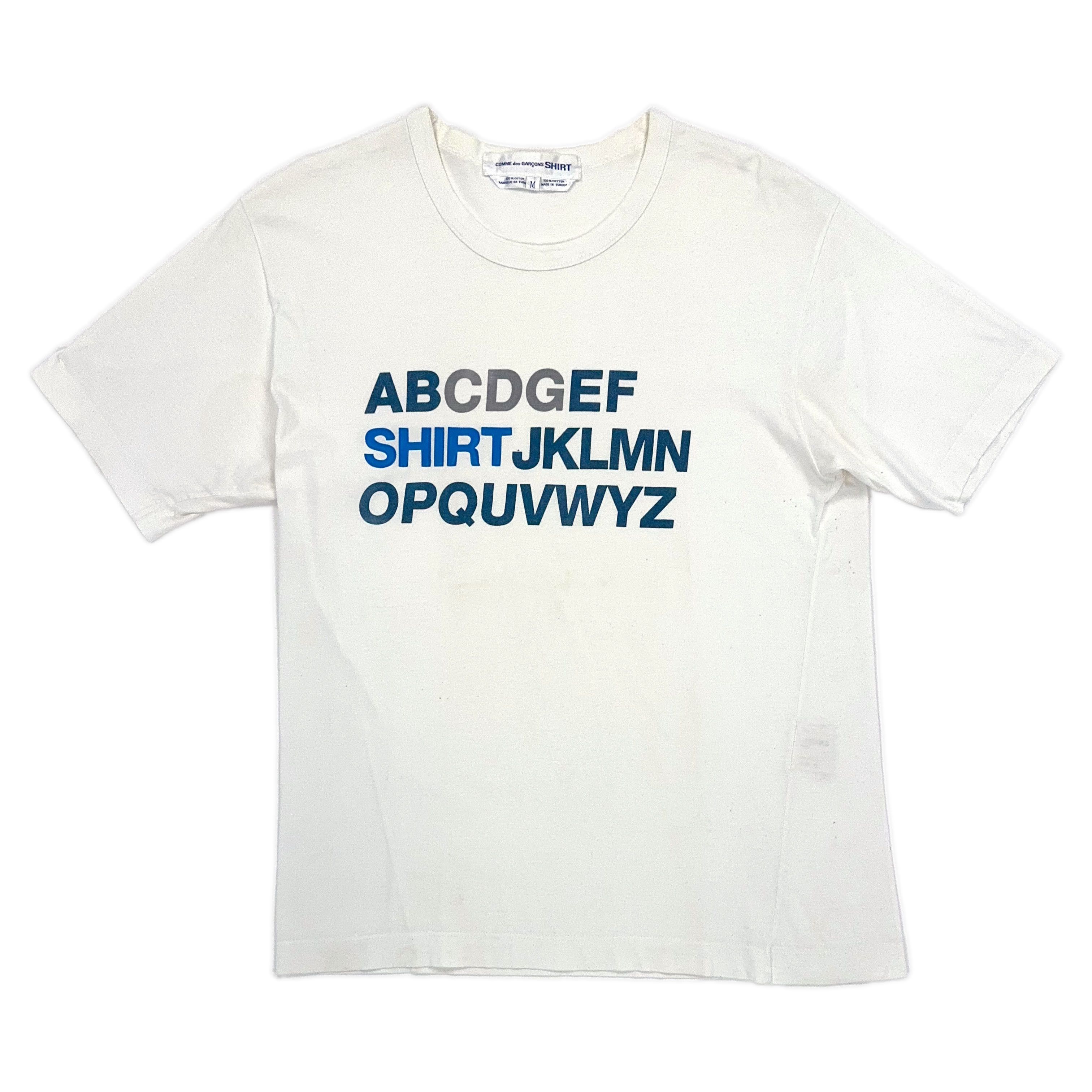Comme des Garcons SHIRT 90s CDG Alphabet Graphic T-Shirt | Grailed