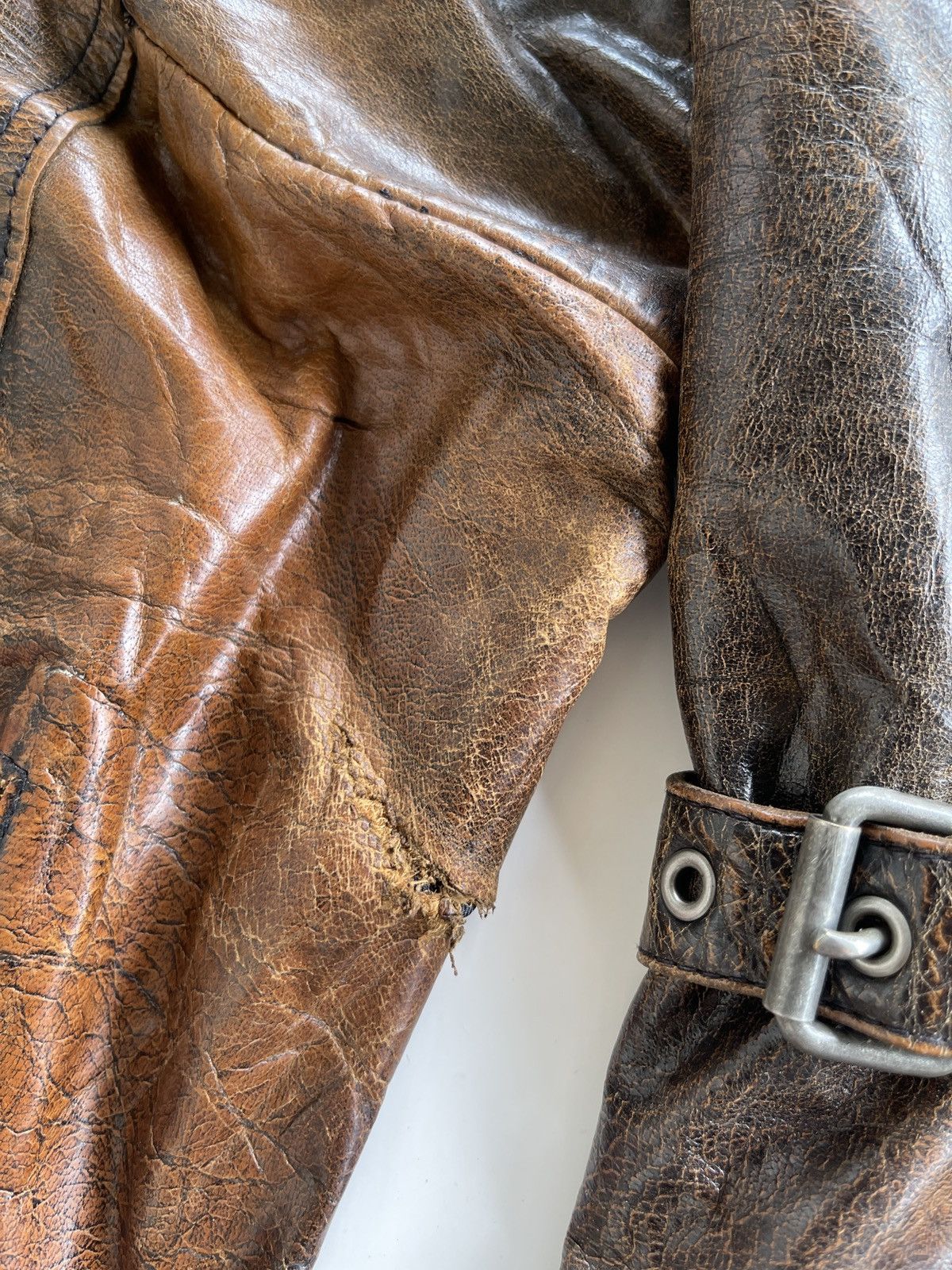 Japanese Brand Cafe Racer Biker Buffalo Leather Jacket Size US M / EU 48-50 / 2 - 19 Thumbnail