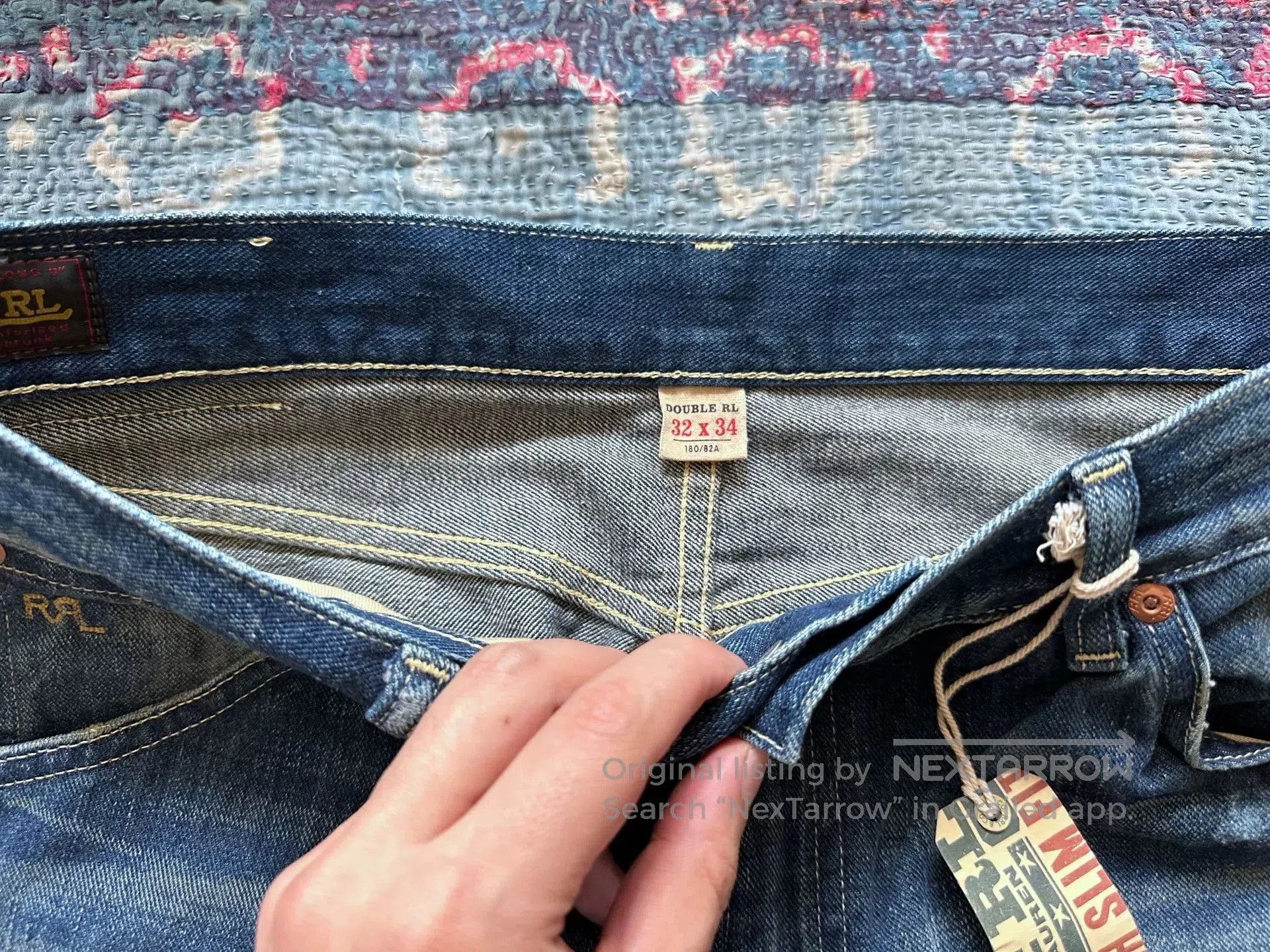 RRL Ralph Lauren RRL Distressed Vintage Wash Denim Jeans. Size US 32 / EU 48 - 3 Thumbnail