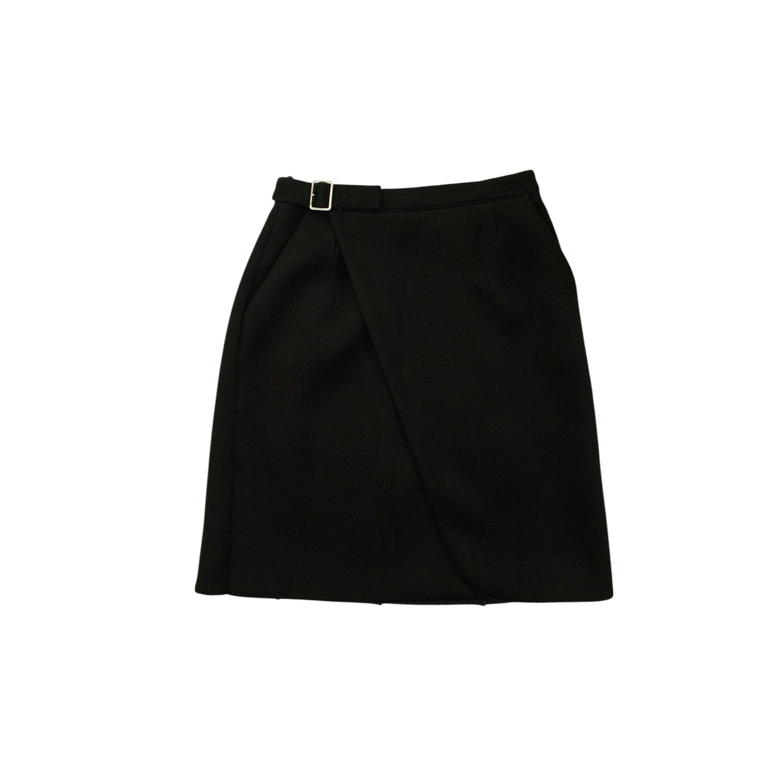 Celine by Phoebe Philo F/W 2012 Black Wool Belted Skirt Size 27" / US 4 / IT 40 - 1 Thumbnail