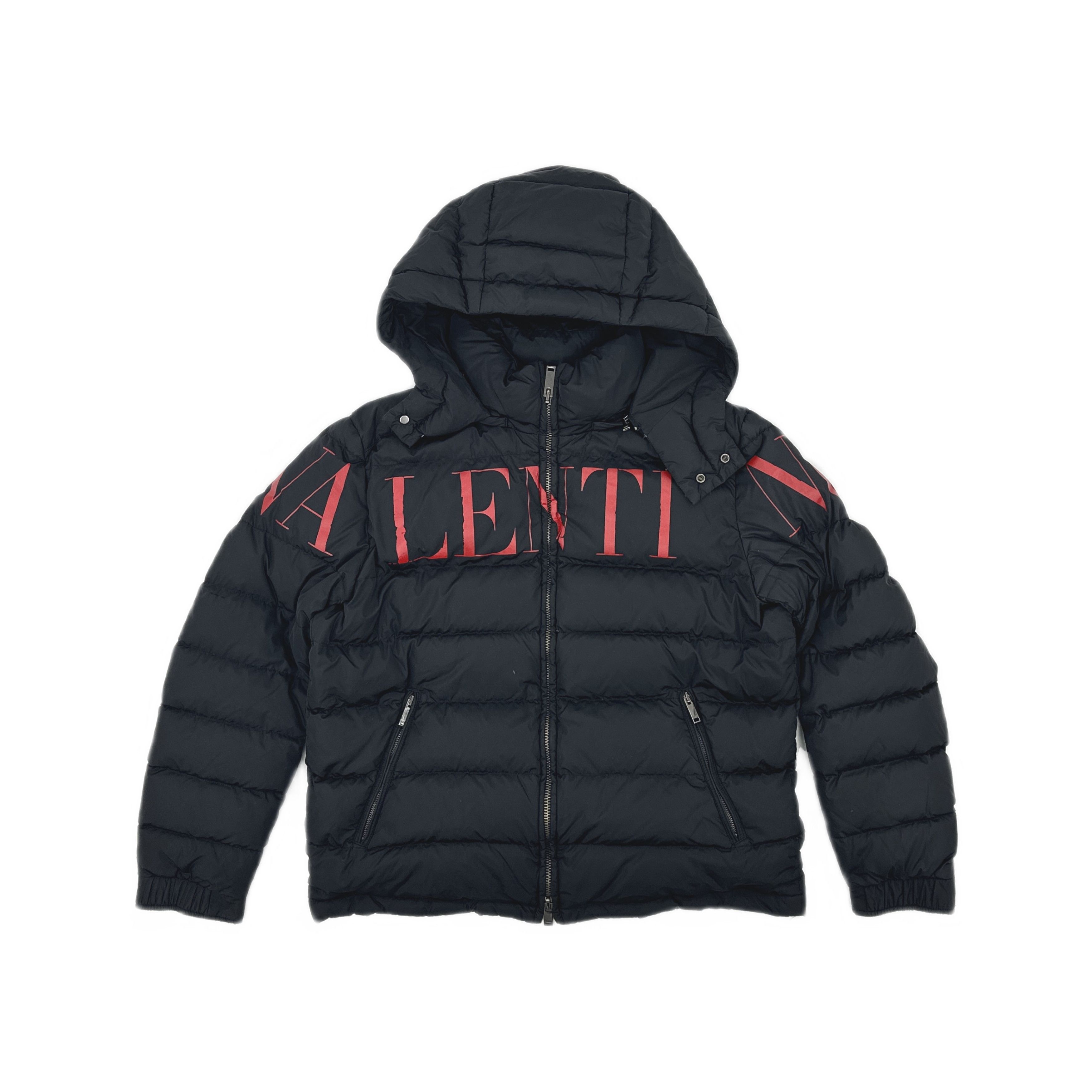 Valentino Valentino Logo Hooded Down Jacket Size 50 Size US M / EU 48-50 / 2 - 1 Thumbnail
