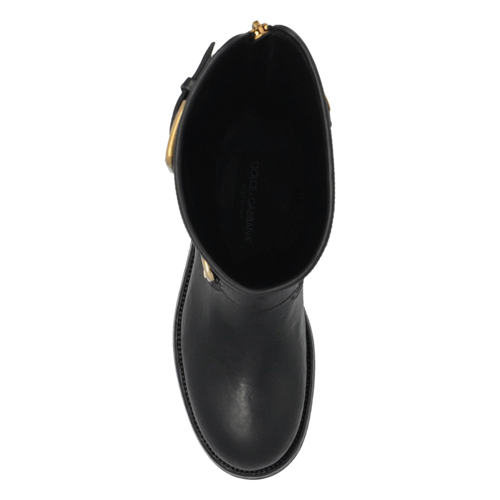 DOLCE&GABBANA Black Leather Ankle Boots New & Authentic (Wom