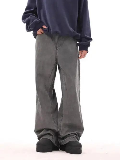 Japanese Brand × Jean Retro street bootcut casual straight jeans Size US 32 / EU 48 - 2 Thumbnail
