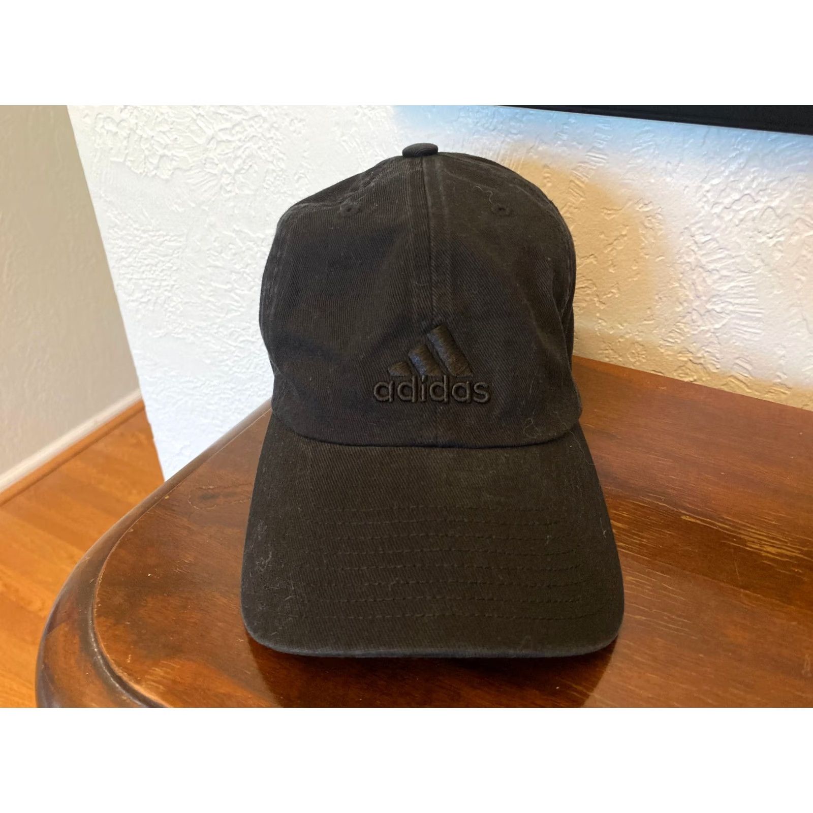 Adidas Adidas Hat Baseball Cap Adjustable Embroidered Logo Black on Black Men’s Adjustable Cotton Cap Size ONE SIZE - 2 Thumbnail