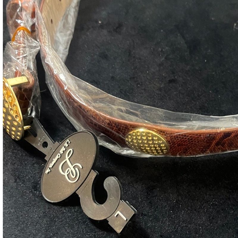 Other Women's Genuine Brown Italian Leather Belt Large NWT Size ONE SIZE - 3 Thumbnail