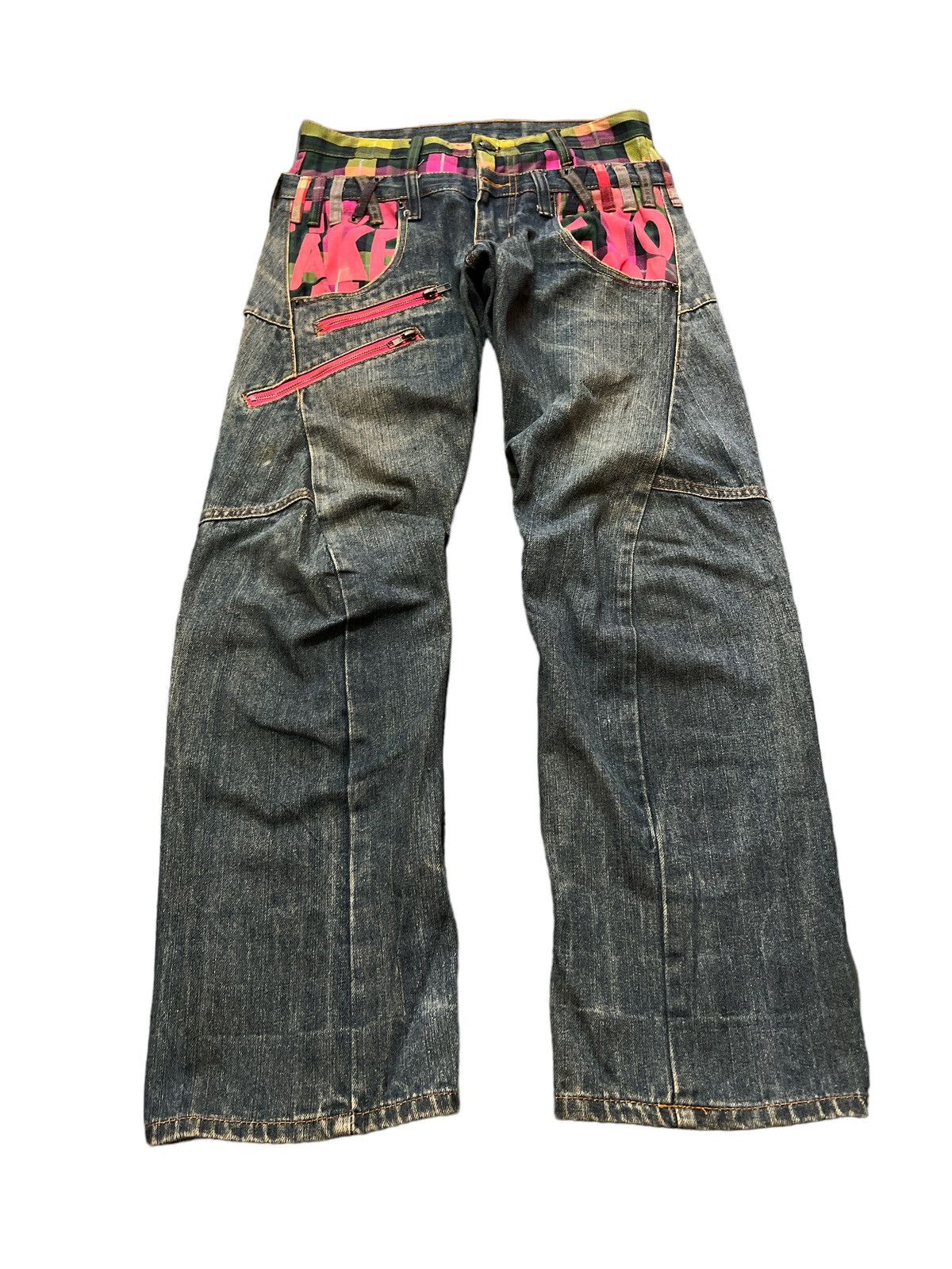 Japanese Brand × Vintage DOUBLE WAIST💥BREATHMINT TWIST DISTRESSED DENIM PANT Size US 29 - 4 Thumbnail