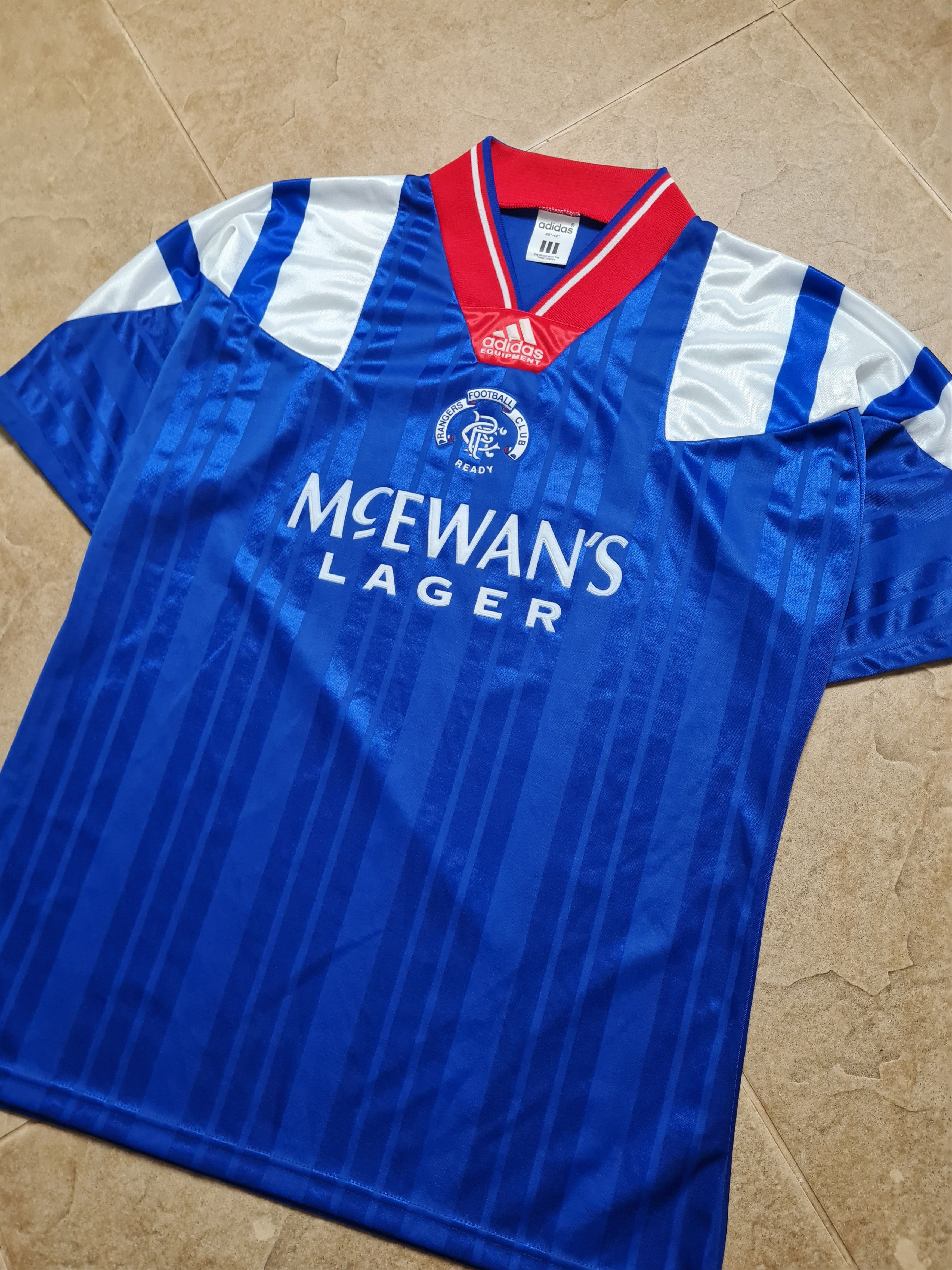 Adidas GLASGOW RANGERS 1992/1994 HOME SHIRT FOOTBALL SOCCER ADIDAS Size US M / EU 48-50 / 2 - 3 Thumbnail