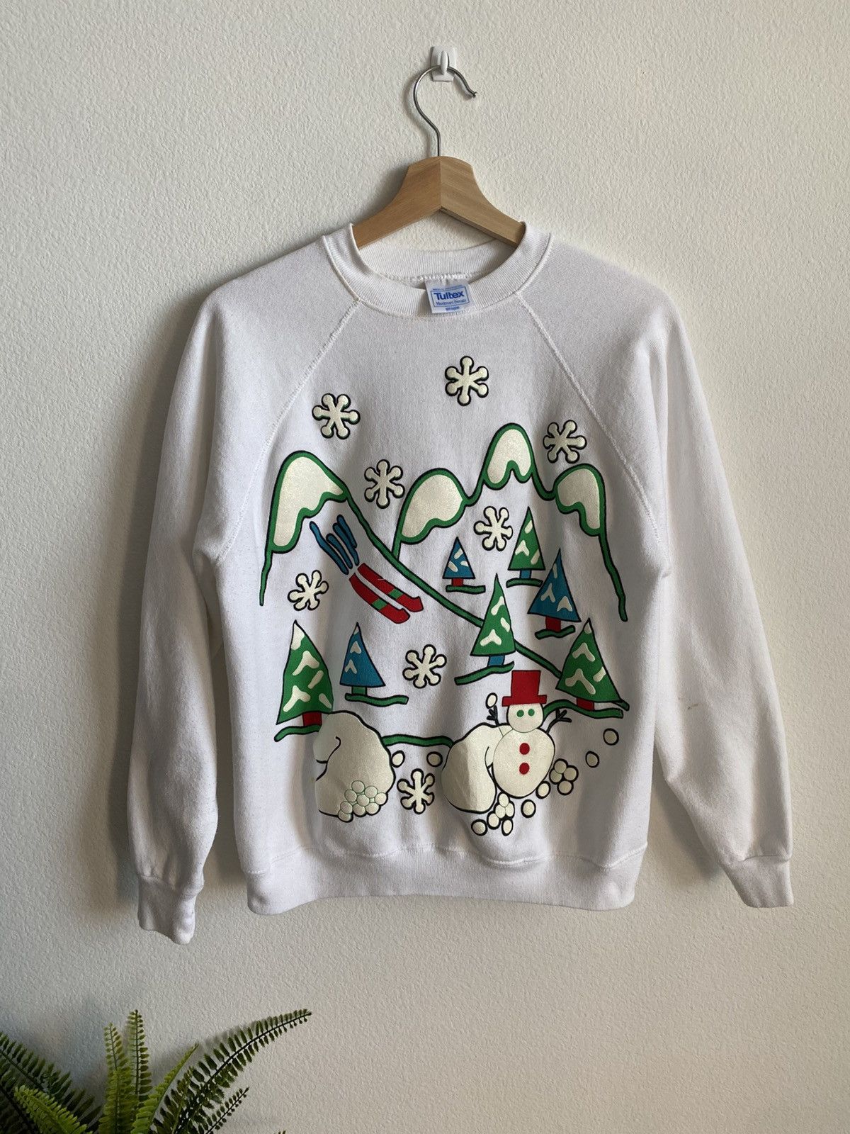Vintage Vintage 90s Snow Man Christmas Sweater Sweatshirt Size US M / EU 48-50 / 2 - 1 Thumbnail