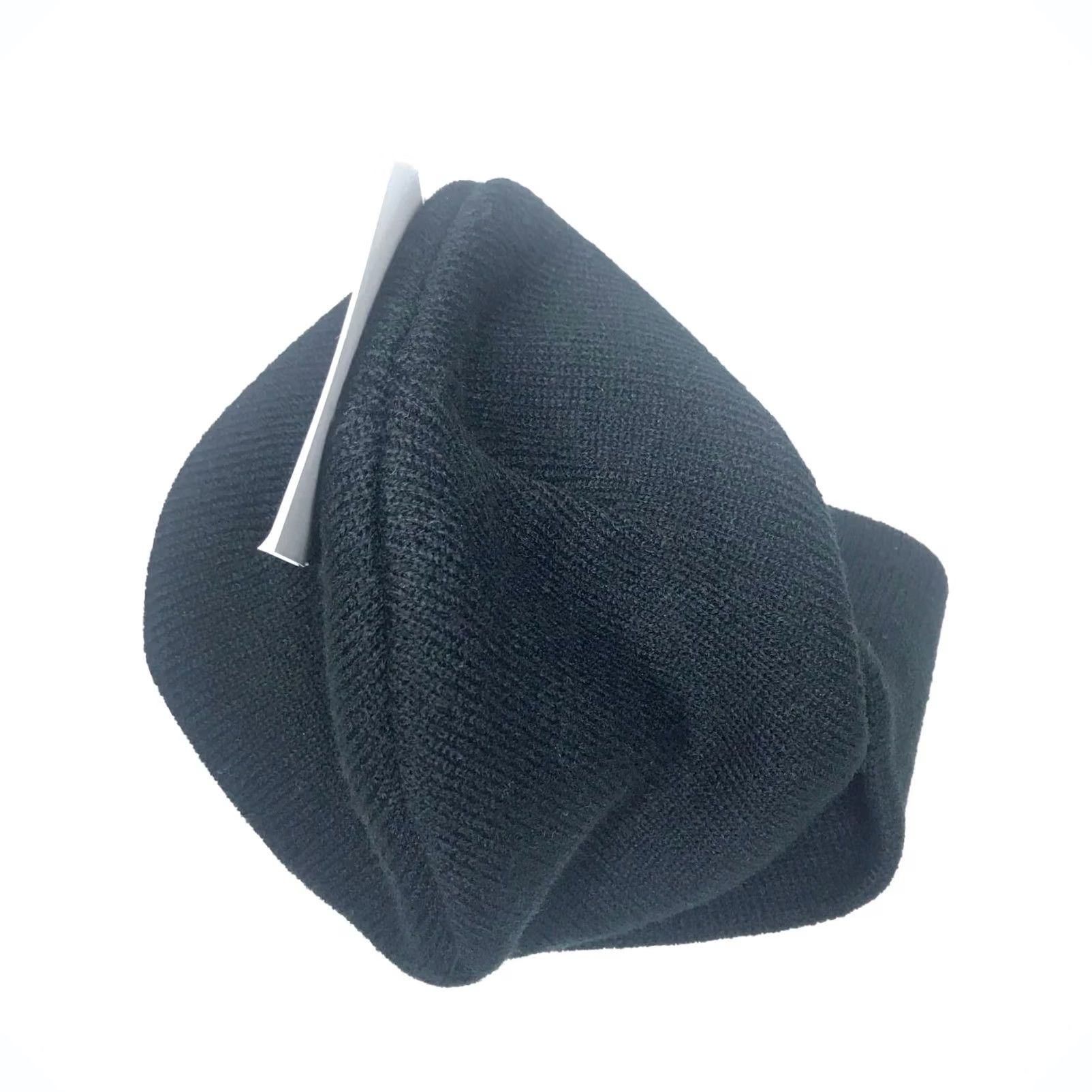 Vintage Wells Lamount Beanie Cuffed Knit Hat Mens One Size Black Knit Hat Size ONE SIZE - 5 Thumbnail